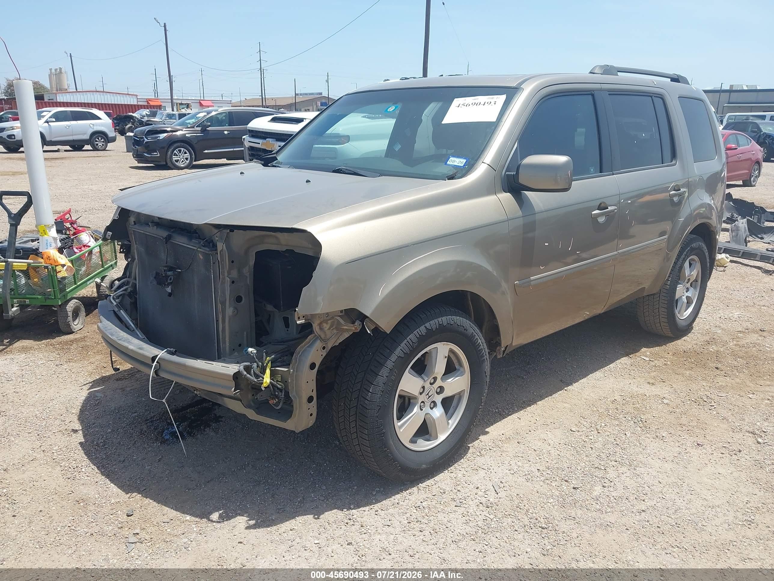 2011 Honda Pilot Ex-l Tan vin: 5FNYF3H50BB019901