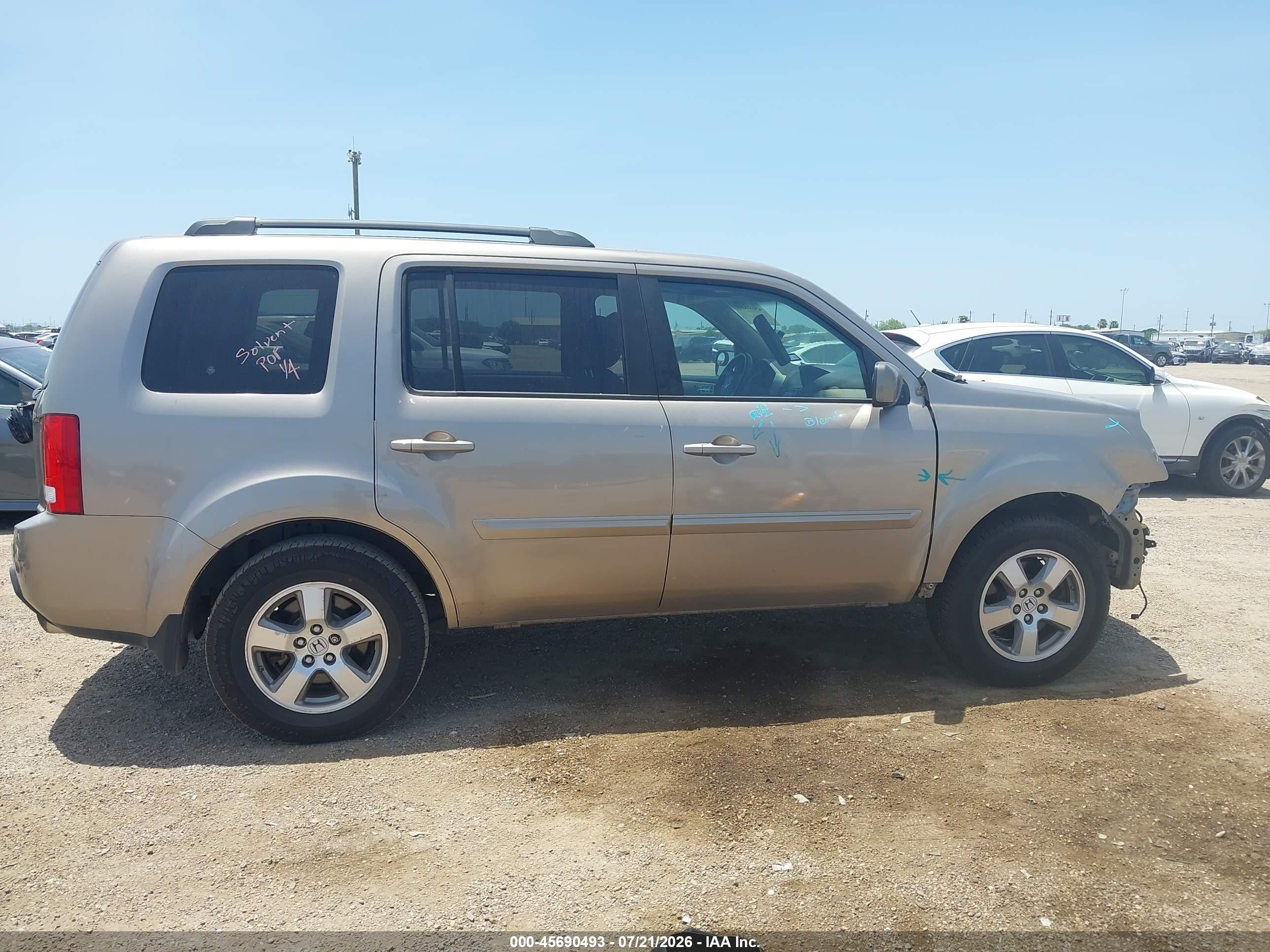 2011 Honda Pilot Ex-l Tan vin: 5FNYF3H50BB019901