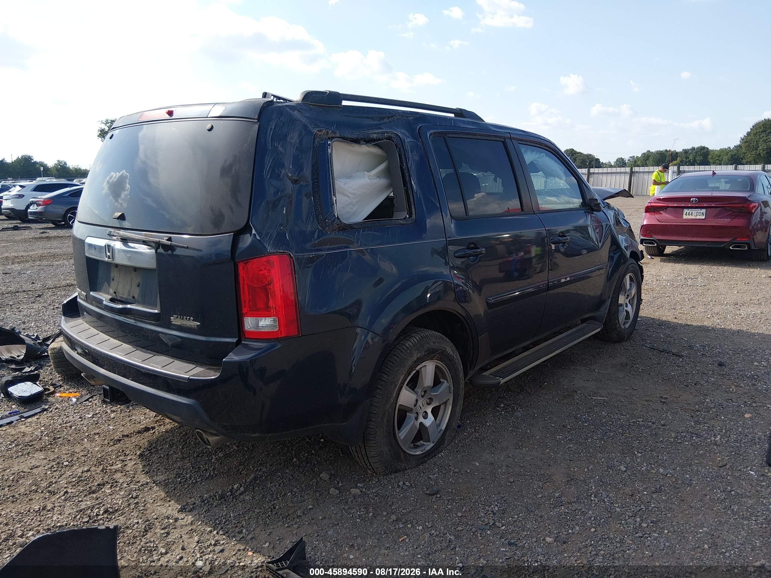 2011 Honda Pilot Ex-l Blue vin: 5FNYF3H50BB041834