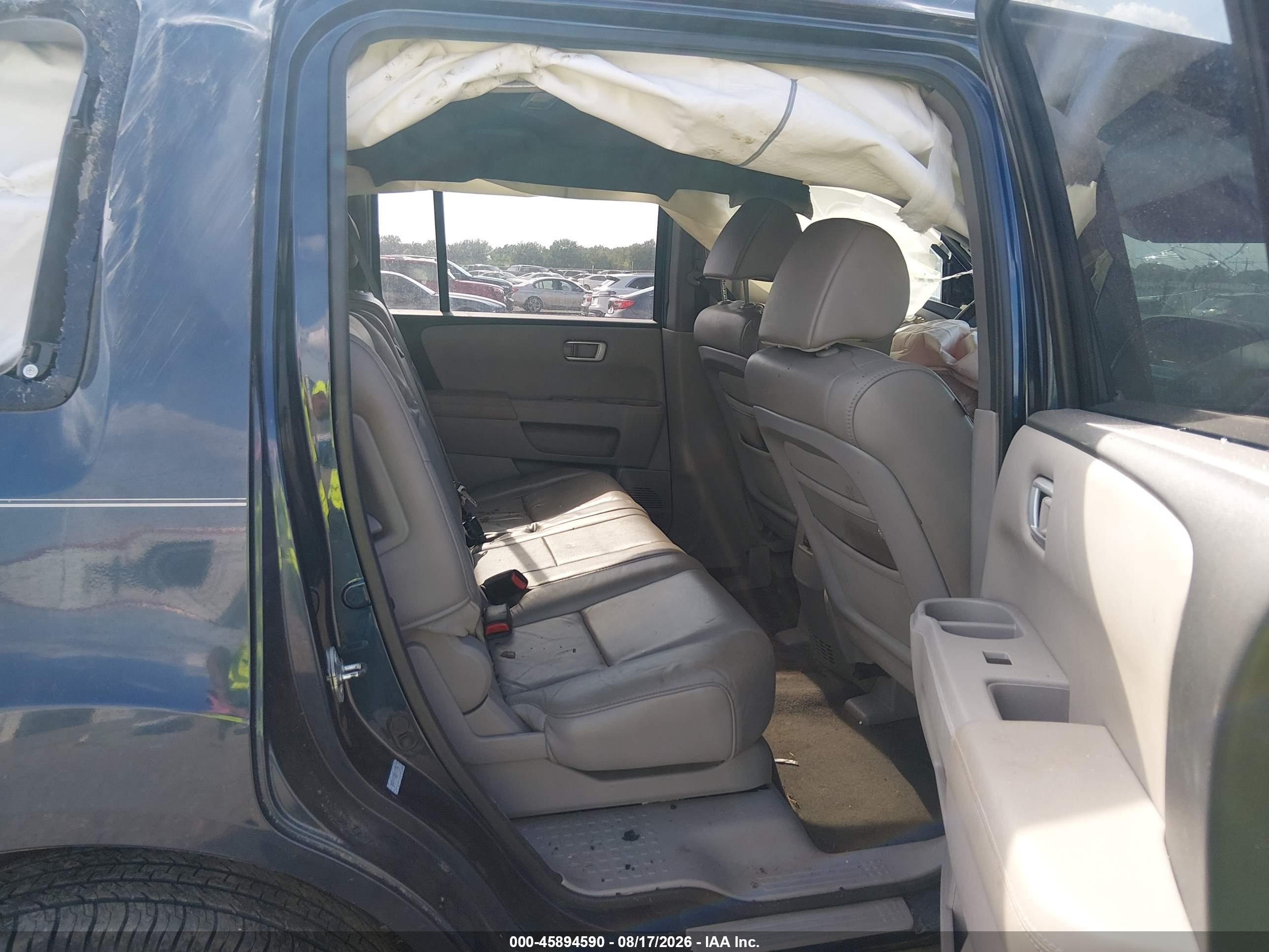 2011 Honda Pilot Ex-l Blue vin: 5FNYF3H50BB041834