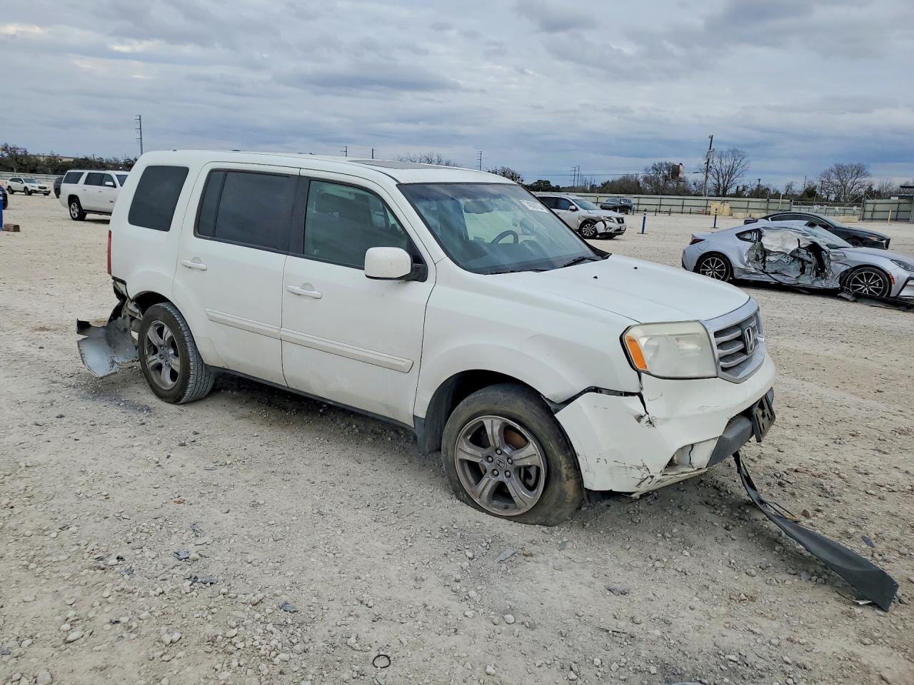 2012 Honda Pilot Exl White vin: 5FNYF3H50CB017101