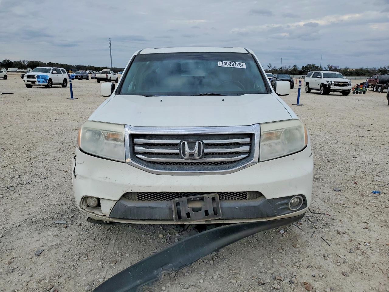 2012 Honda Pilot Exl White vin: 5FNYF3H50CB017101