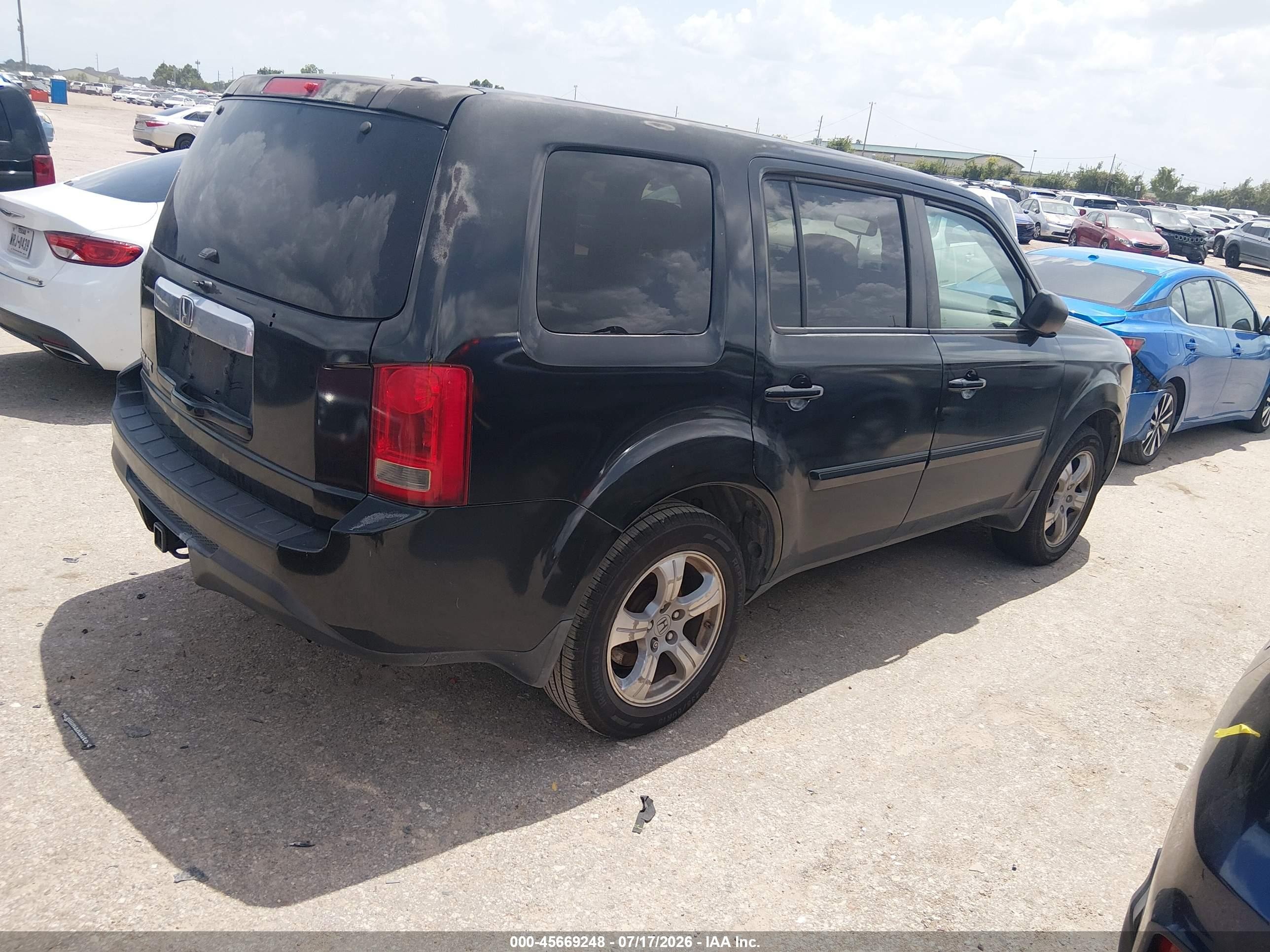2012 Honda Pilot Ex-l Black vin: 5FNYF3H50CB020385