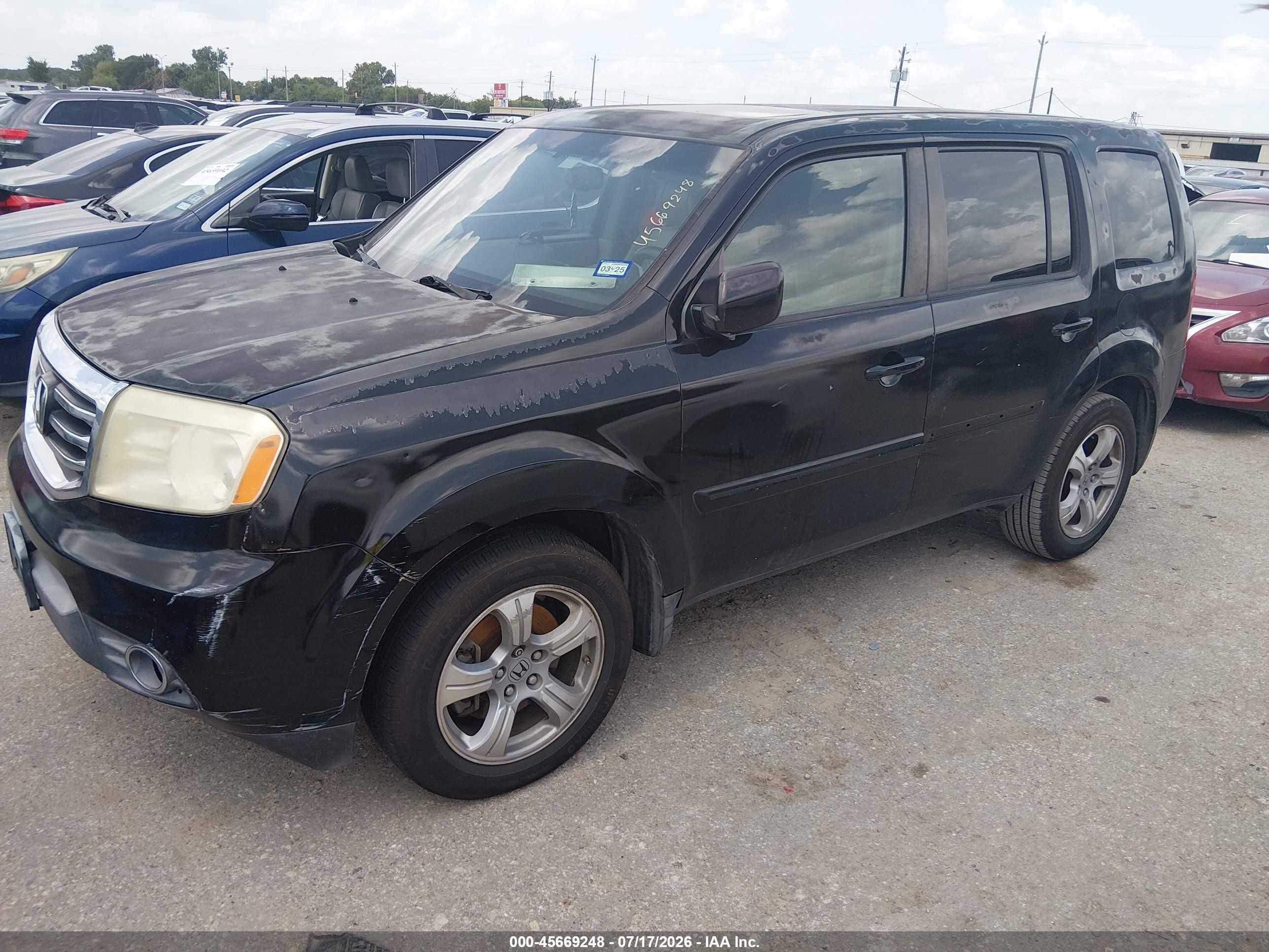 2012 Honda Pilot Ex-l Black vin: 5FNYF3H50CB020385