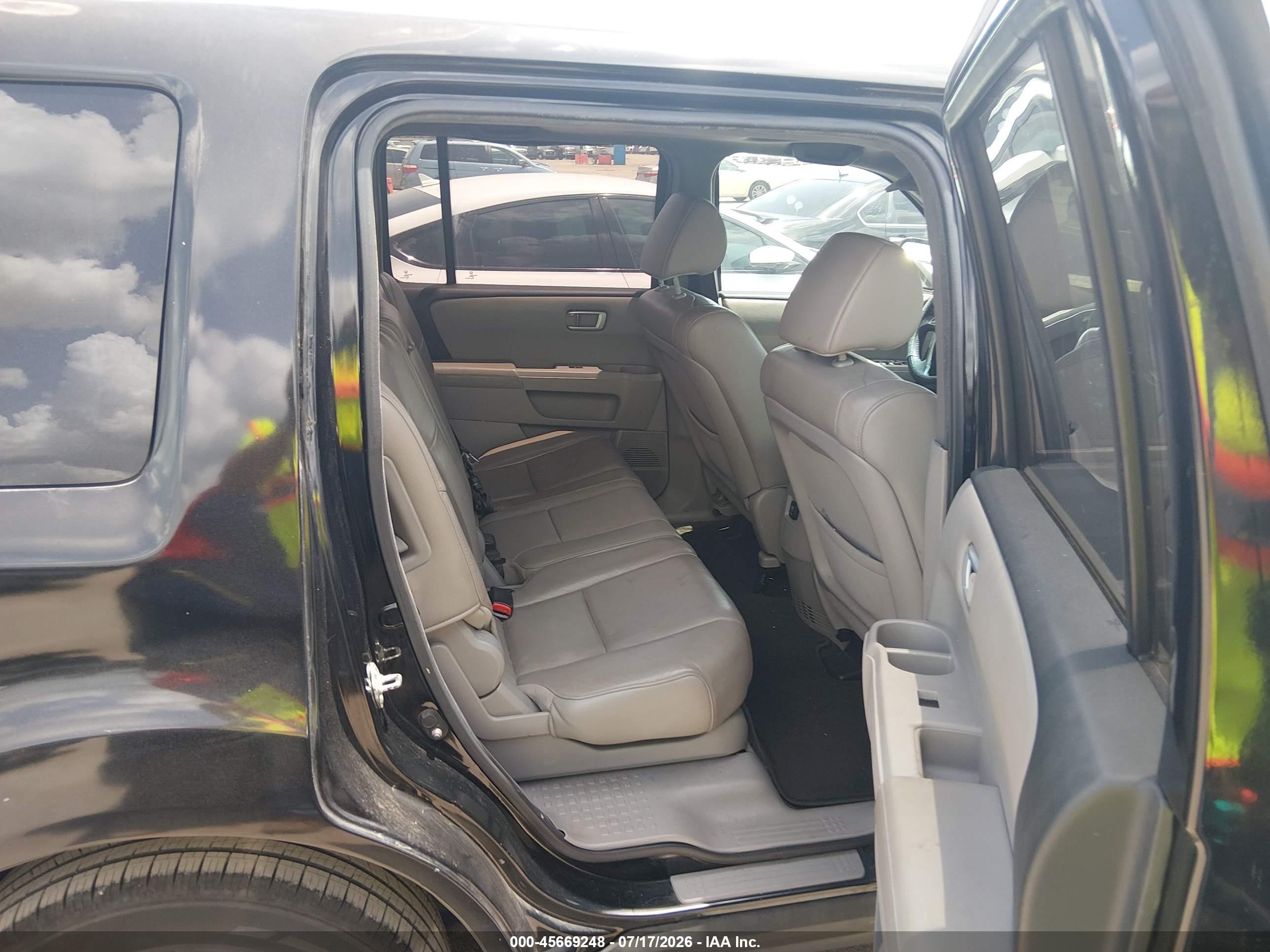 2012 Honda Pilot Ex-l Black vin: 5FNYF3H50CB020385