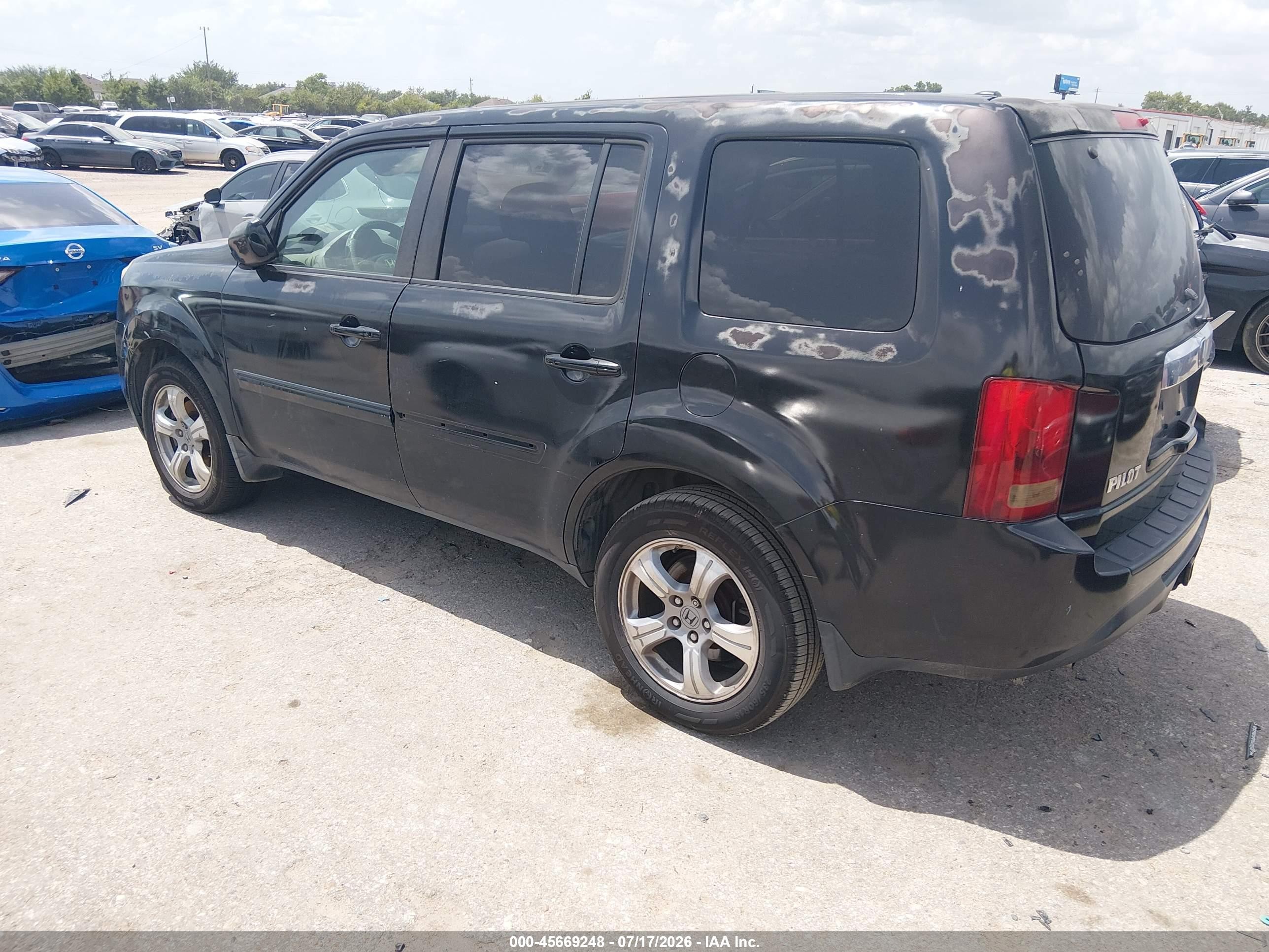 2012 Honda Pilot Ex-l Black vin: 5FNYF3H50CB020385