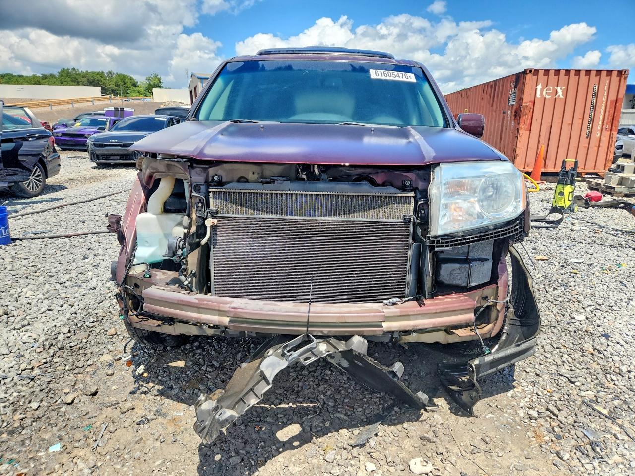2012 Honda Pilot Exl Burgundy vin: 5FNYF3H50CB040331