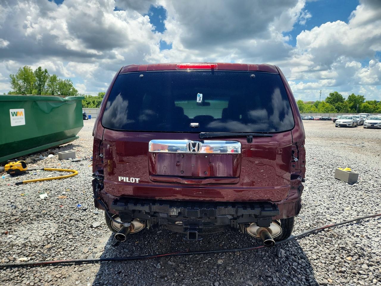 2012 Honda Pilot Exl Burgundy vin: 5FNYF3H50CB040331