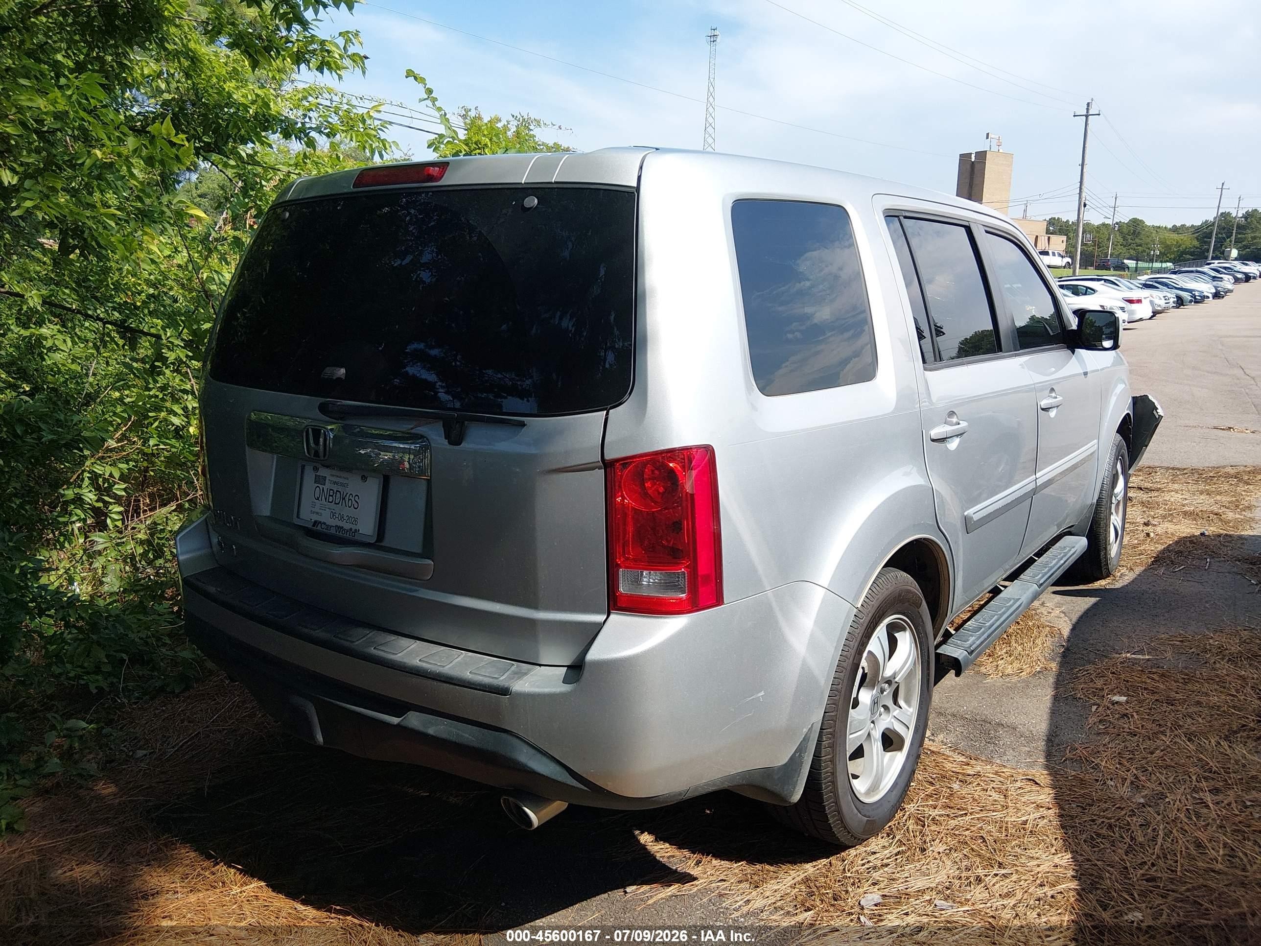 2013 Honda Pilot Ex-l Silver vin: 5FNYF3H50DB012062