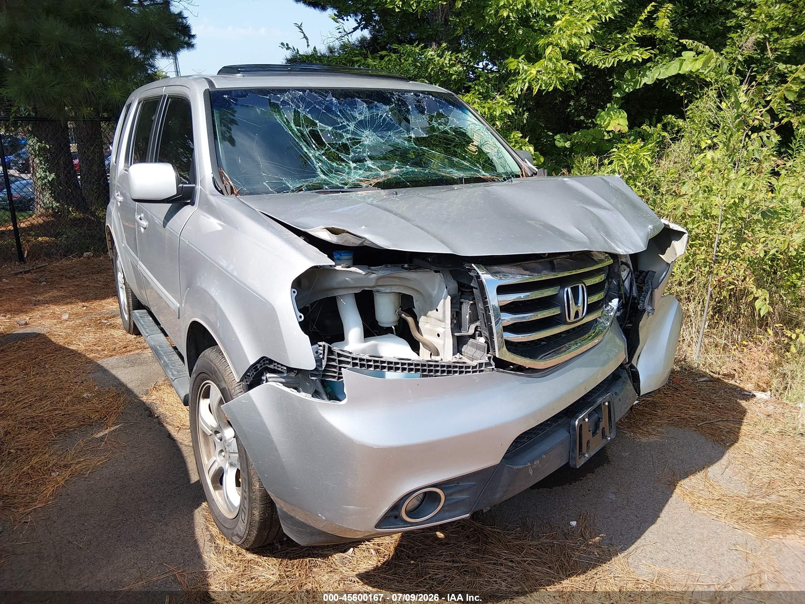 2013 Honda Pilot Ex-l Silver vin: 5FNYF3H50DB012062