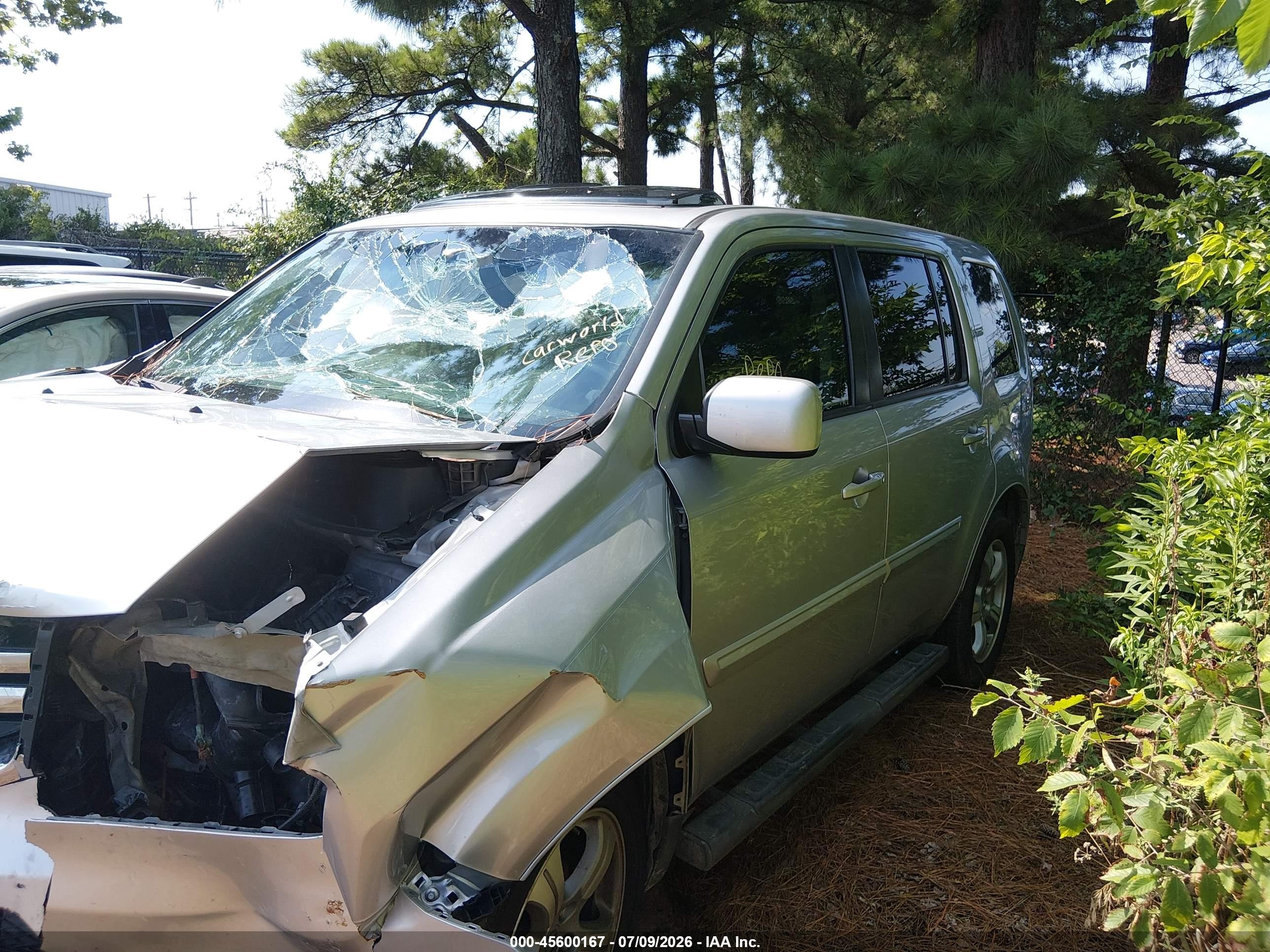 2013 Honda Pilot Ex-l Silver vin: 5FNYF3H50DB012062