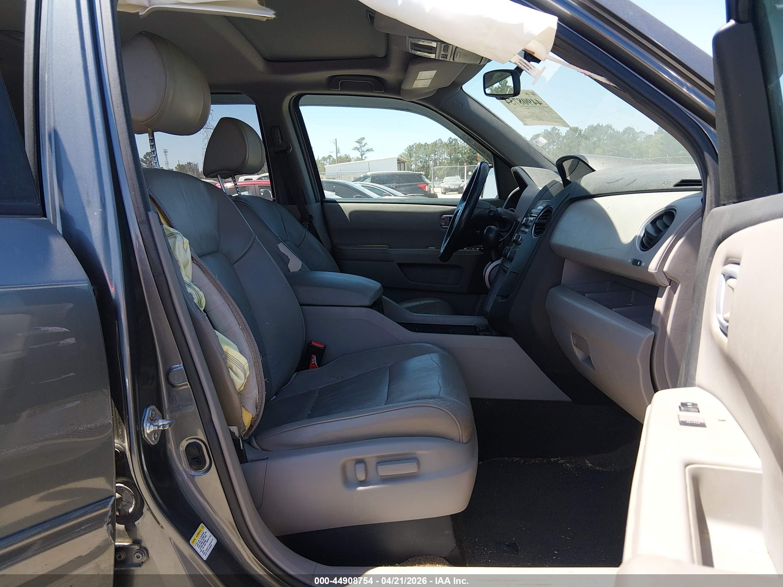 2013 Honda Pilot Ex-l Gray vin: 5FNYF3H50DB040041