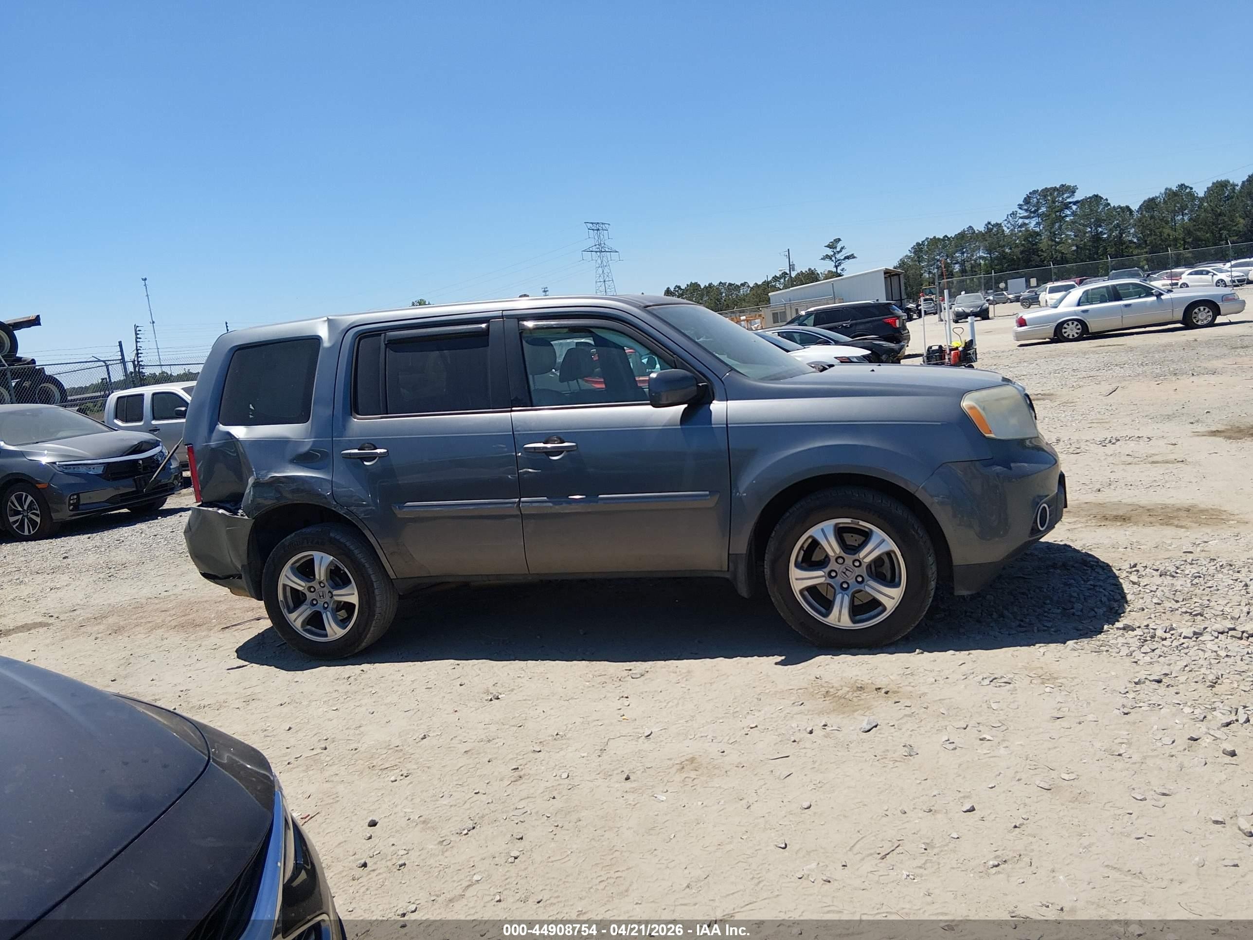 2013 Honda Pilot Ex-l Gray vin: 5FNYF3H50DB040041
