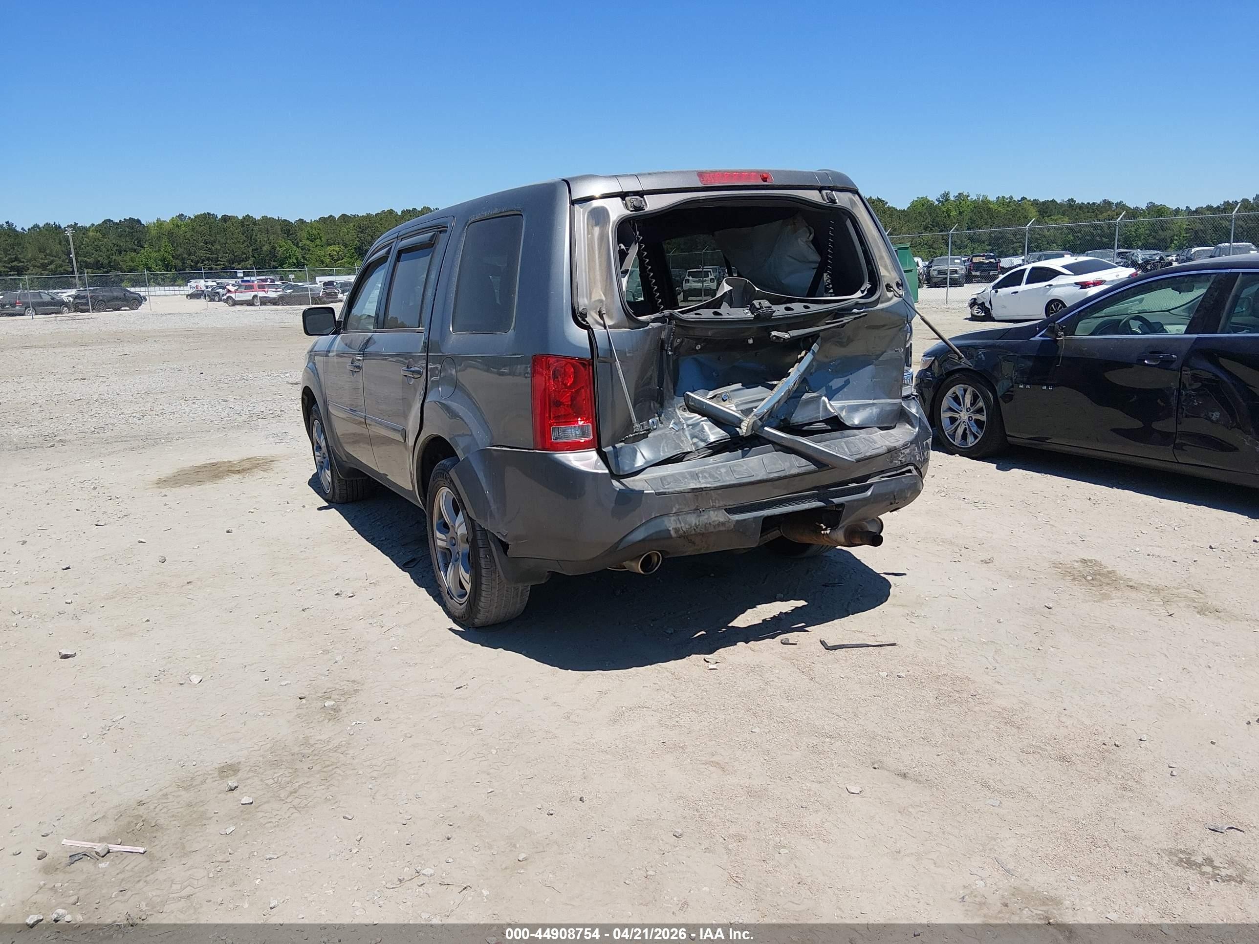 2013 Honda Pilot Ex-l Gray vin: 5FNYF3H50DB040041
