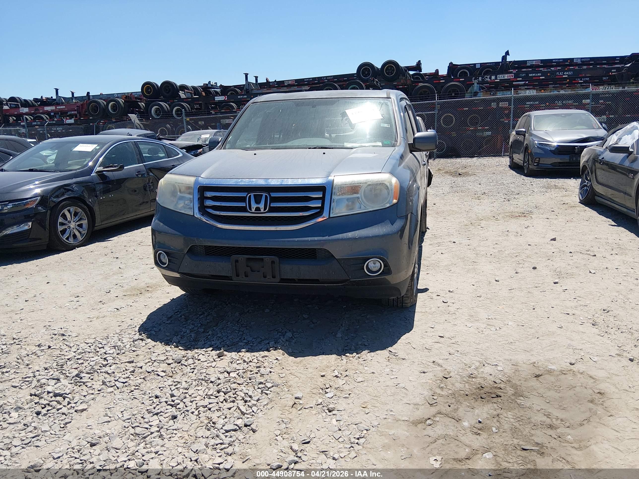 2013 Honda Pilot Ex-l Gray vin: 5FNYF3H50DB040041