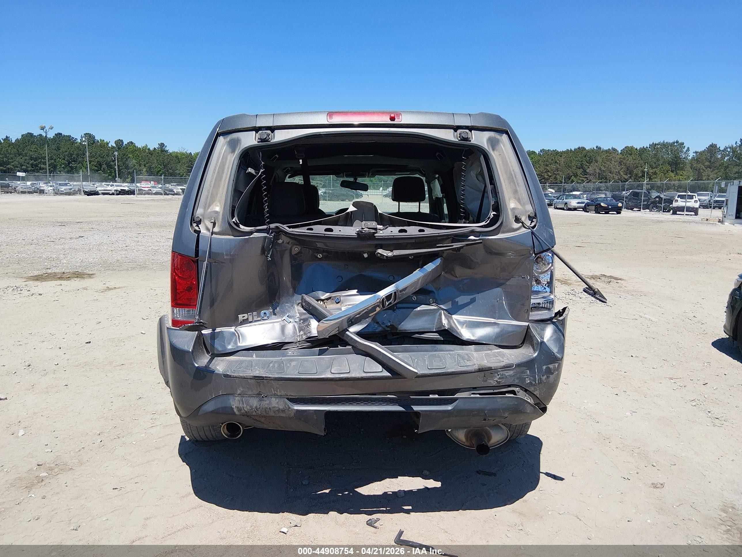 2013 Honda Pilot Ex-l Gray vin: 5FNYF3H50DB040041