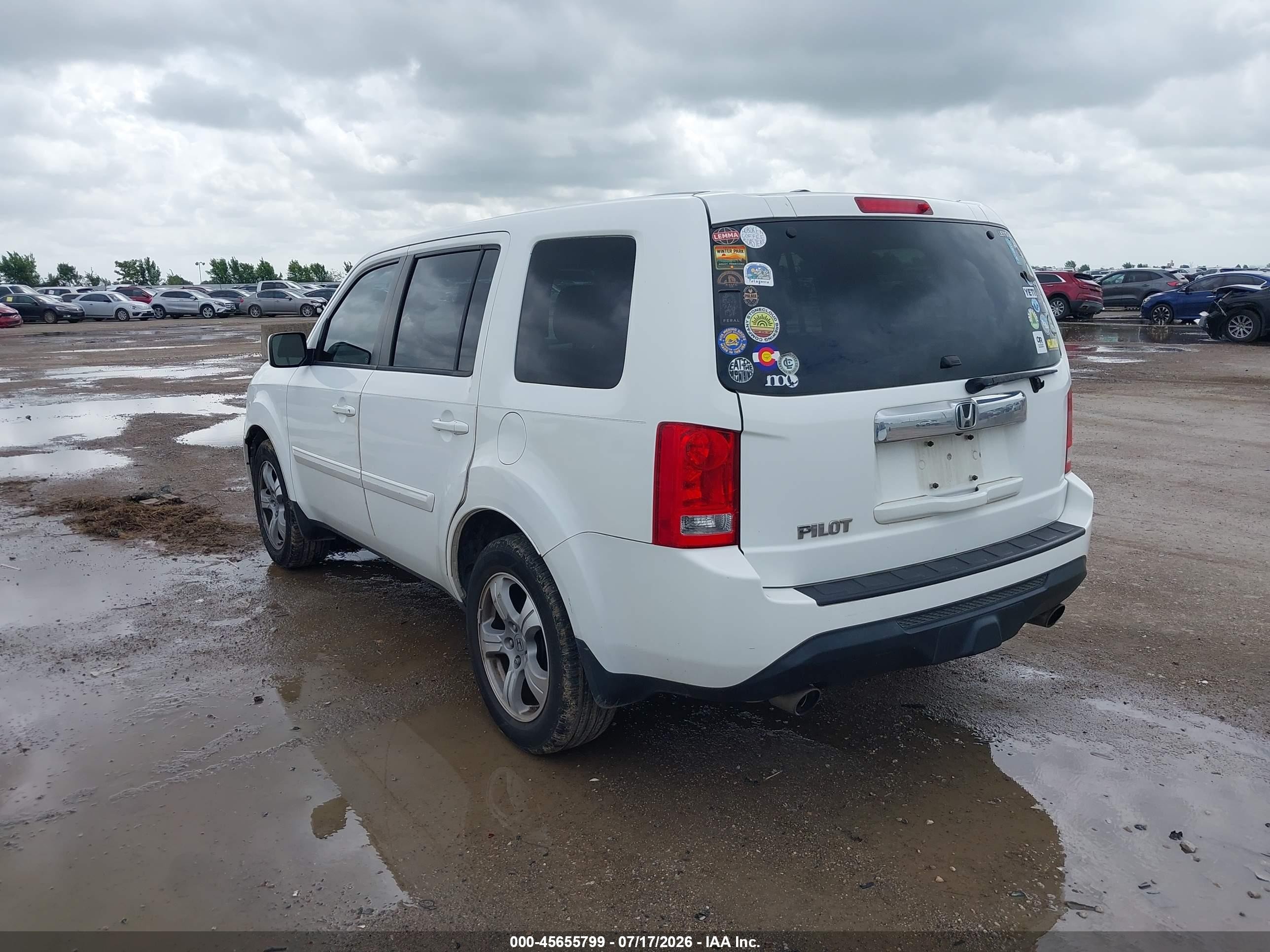 2014 Honda Pilot Ex-l White vin: 5FNYF3H50EB001984