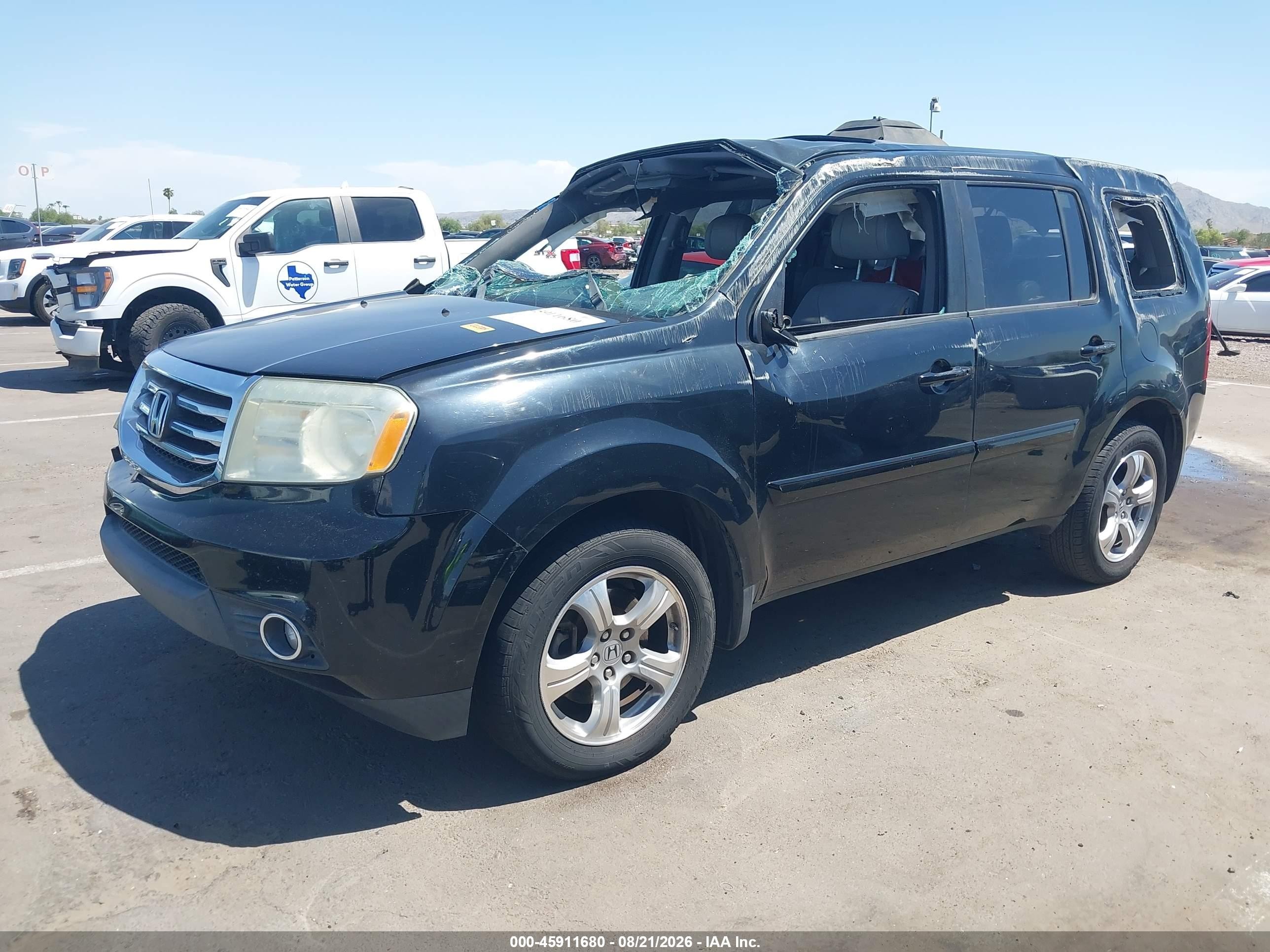 2014 Honda Pilot Ex-l Black vin: 5FNYF3H50EB003329