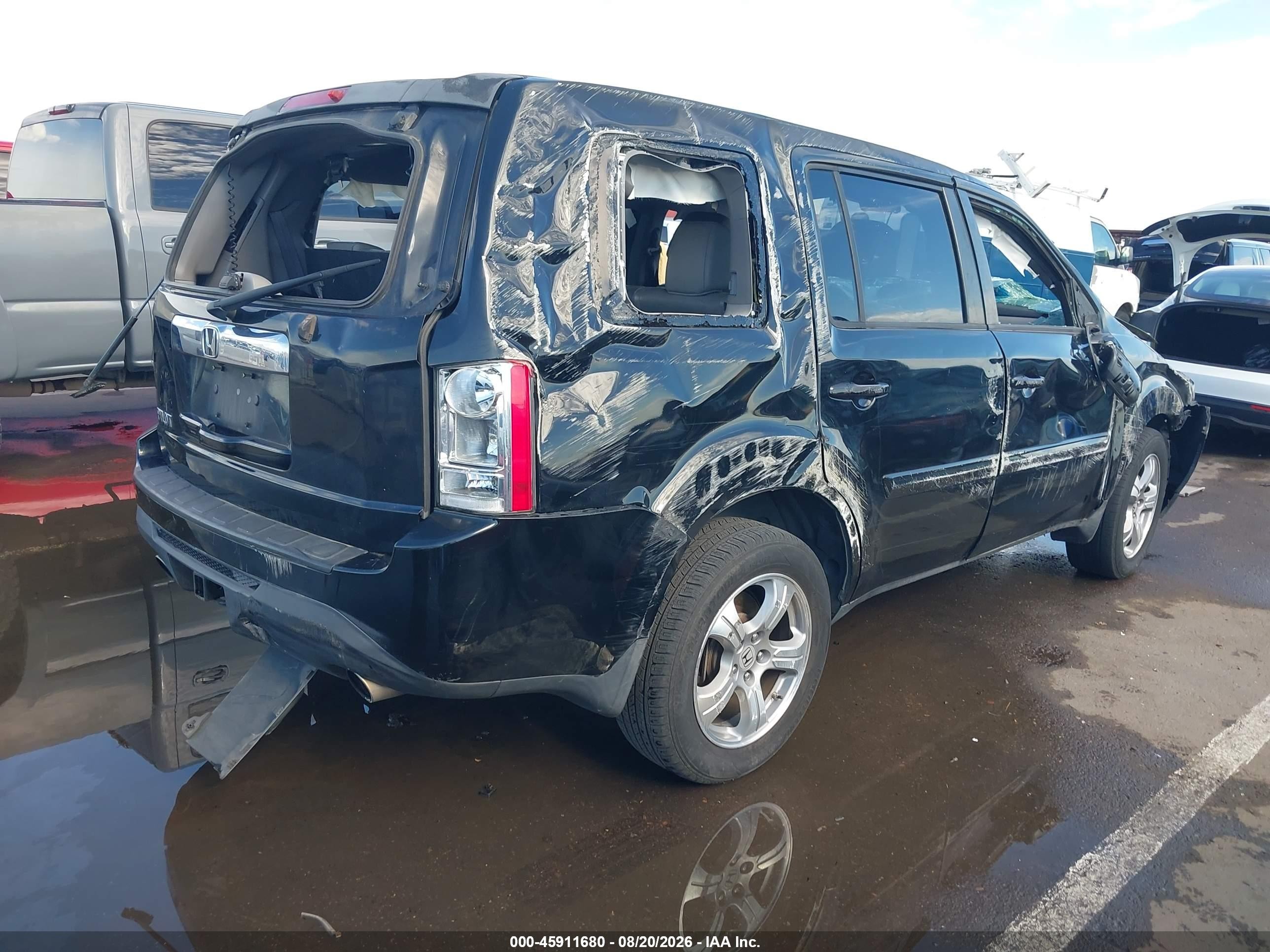 2014 Honda Pilot Ex-l Black vin: 5FNYF3H50EB003329