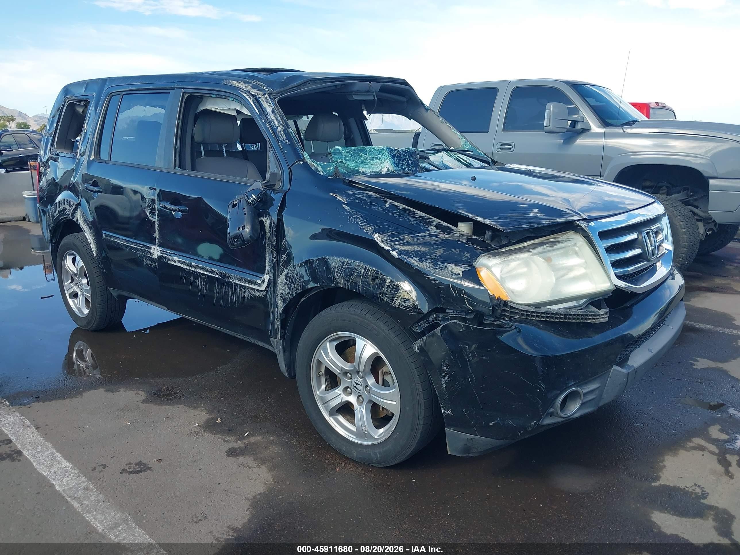 2014 Honda Pilot Ex-l Black vin: 5FNYF3H50EB003329