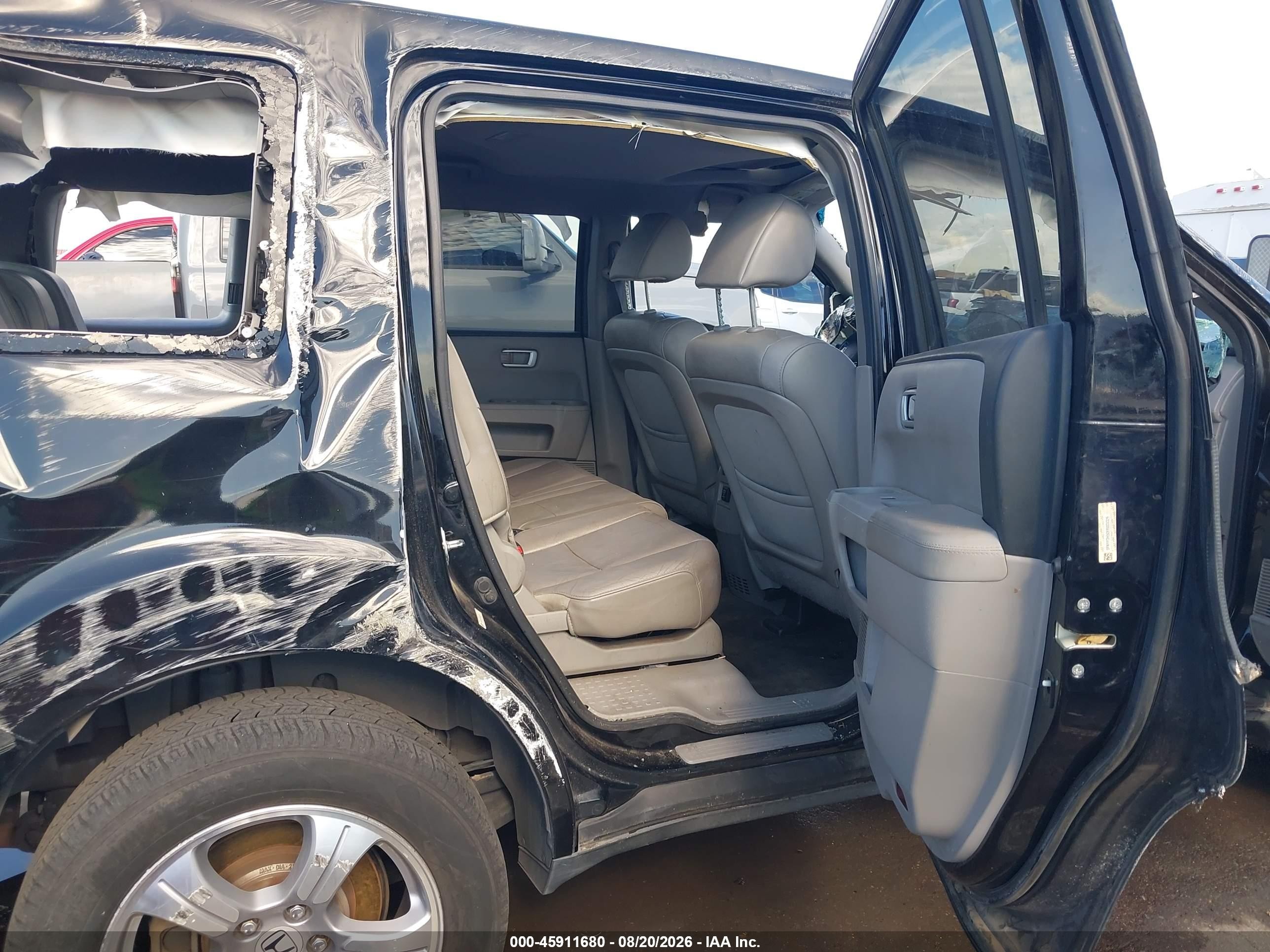 2014 Honda Pilot Ex-l Black vin: 5FNYF3H50EB003329