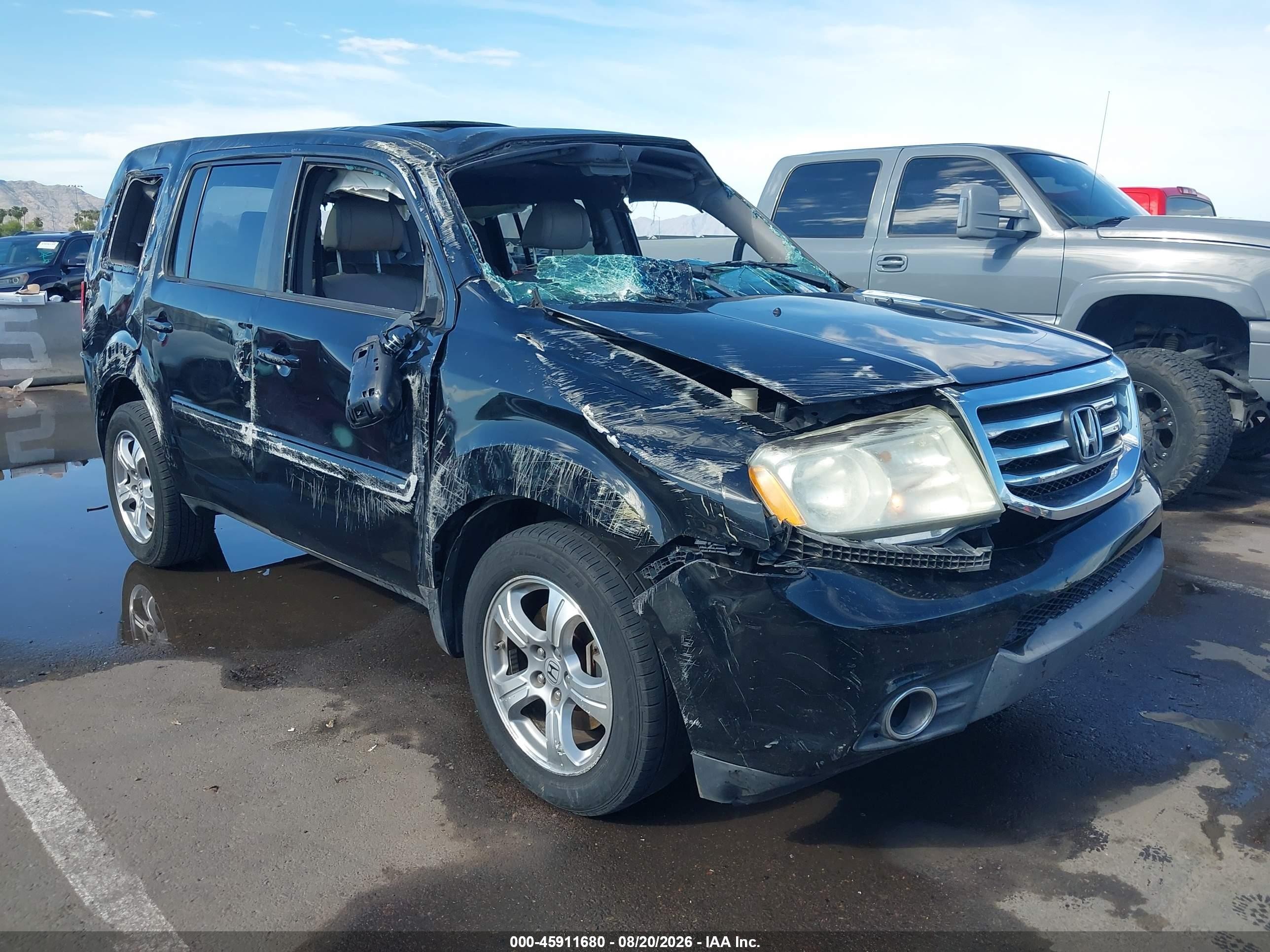 2014 Honda Pilot Ex-l Black vin: 5FNYF3H50EB003329
