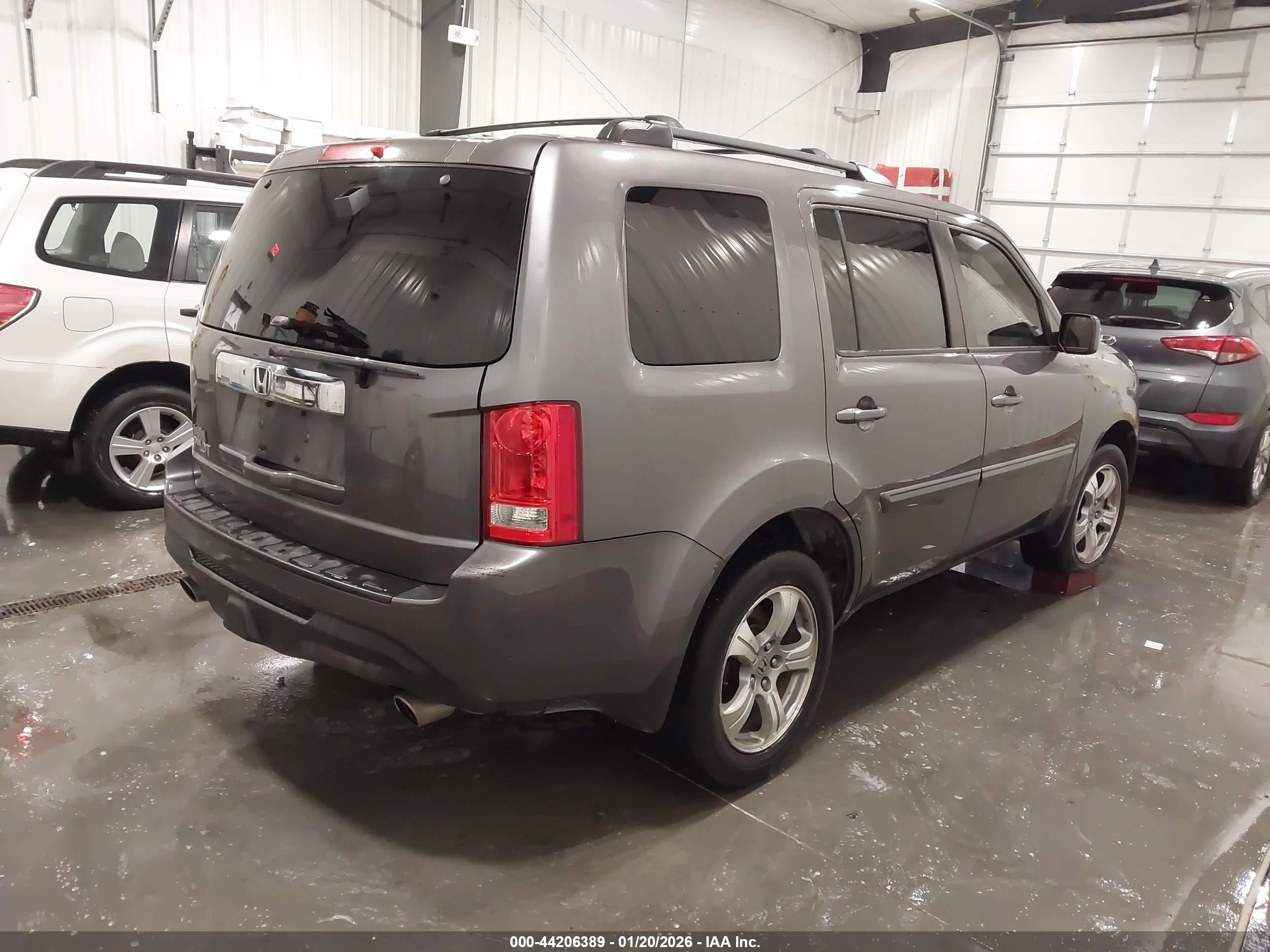 2014 Honda Pilot Ex-l Gray vin: 5FNYF3H50EB005551