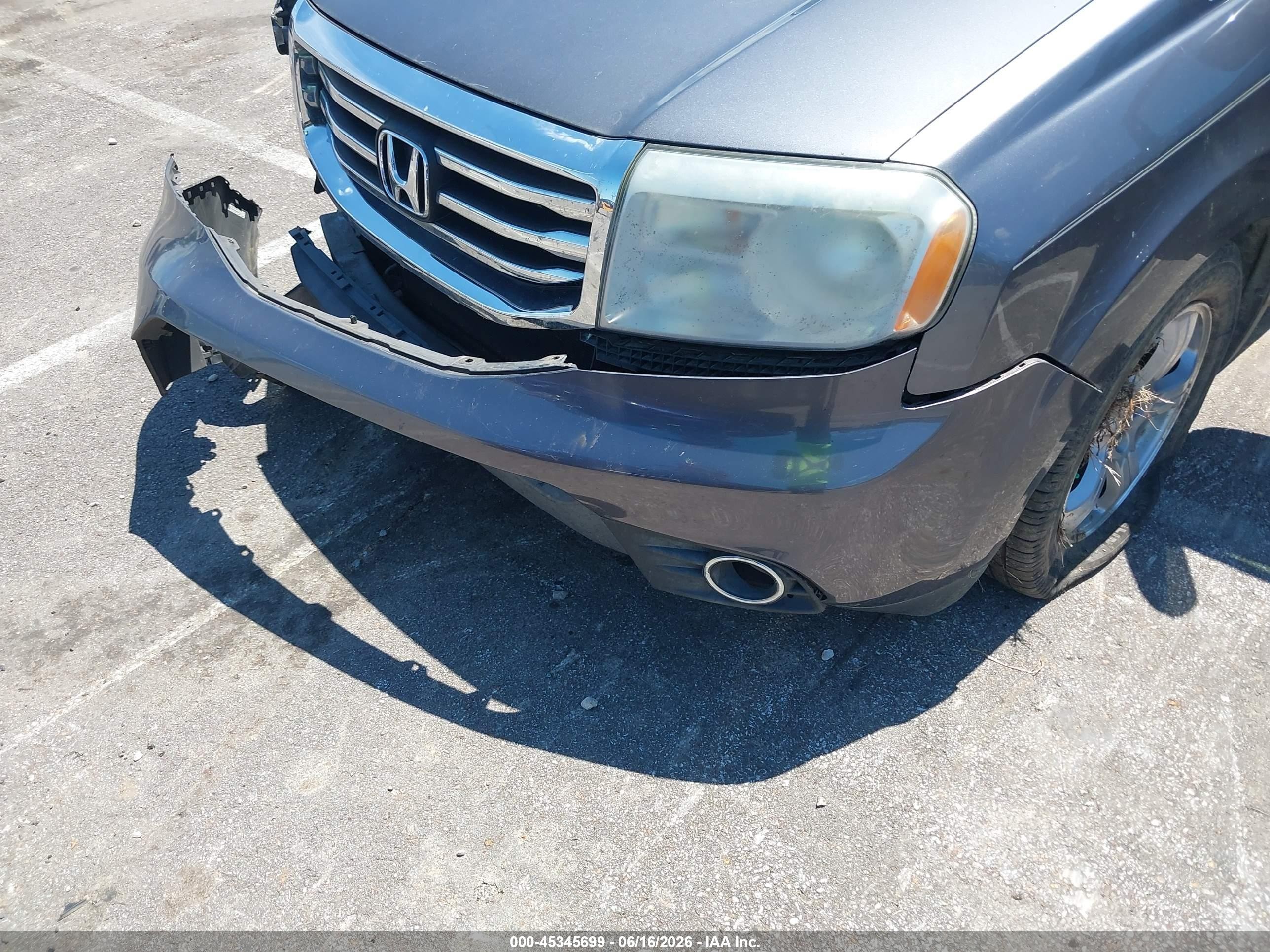 2014 Honda Pilot Ex-l Gray vin: 5FNYF3H50EB011673