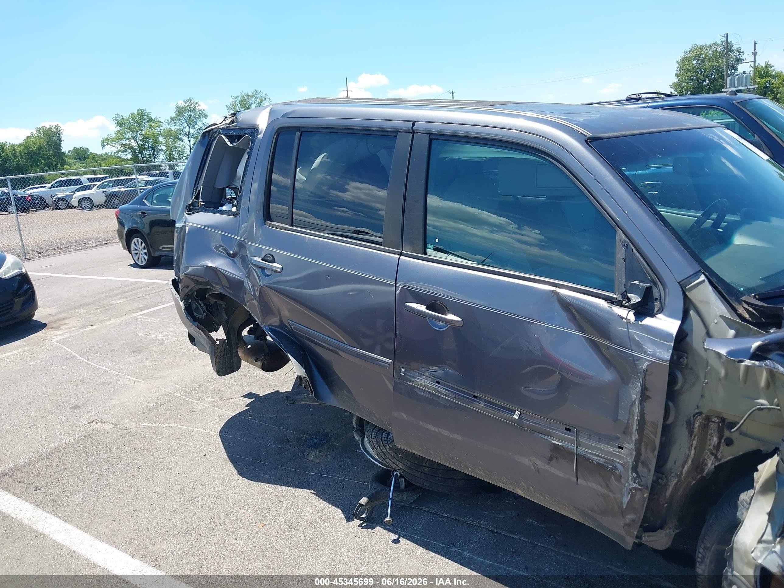 2014 Honda Pilot Ex-l Gray vin: 5FNYF3H50EB011673