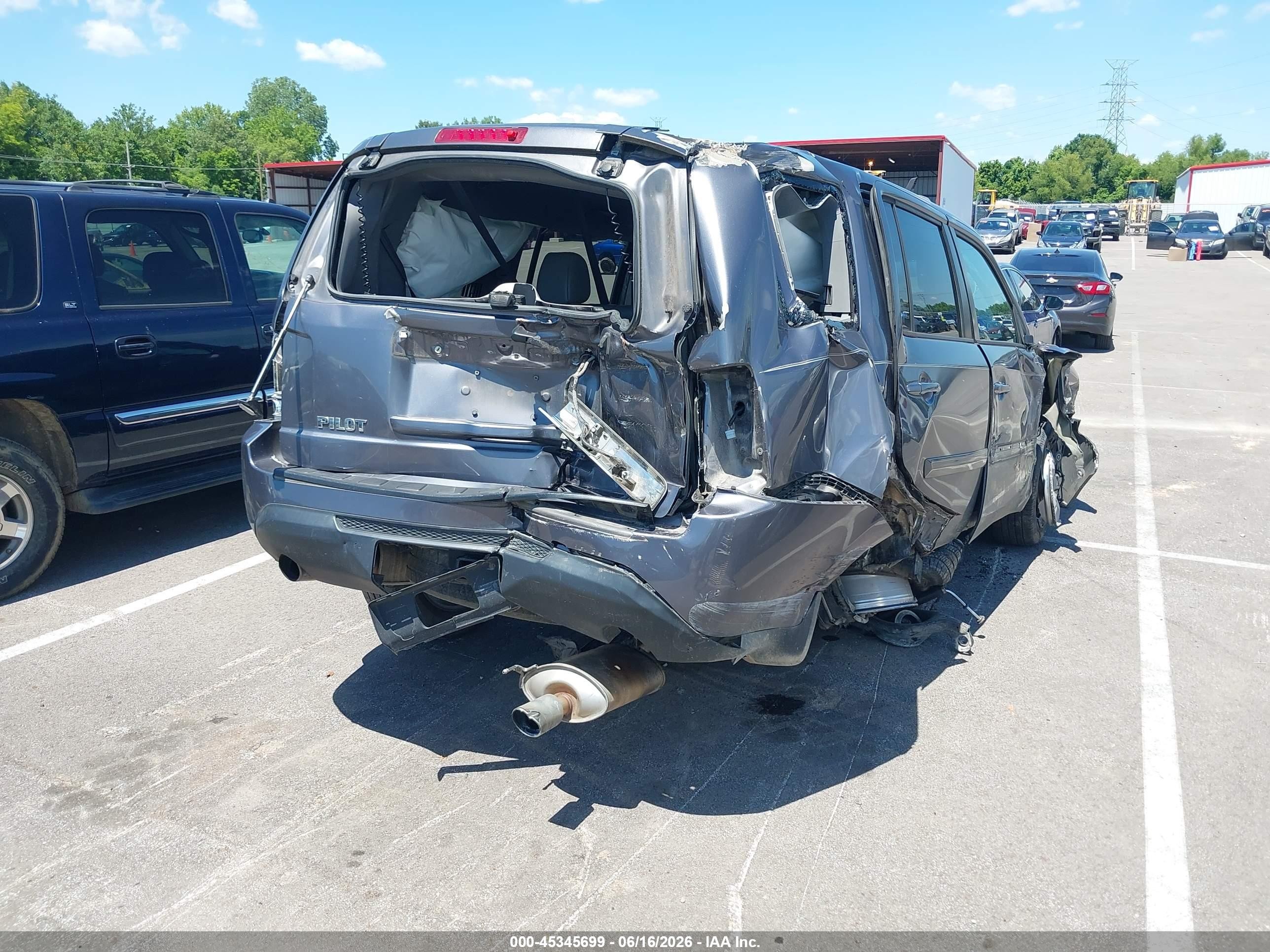 2014 Honda Pilot Ex-l Gray vin: 5FNYF3H50EB011673