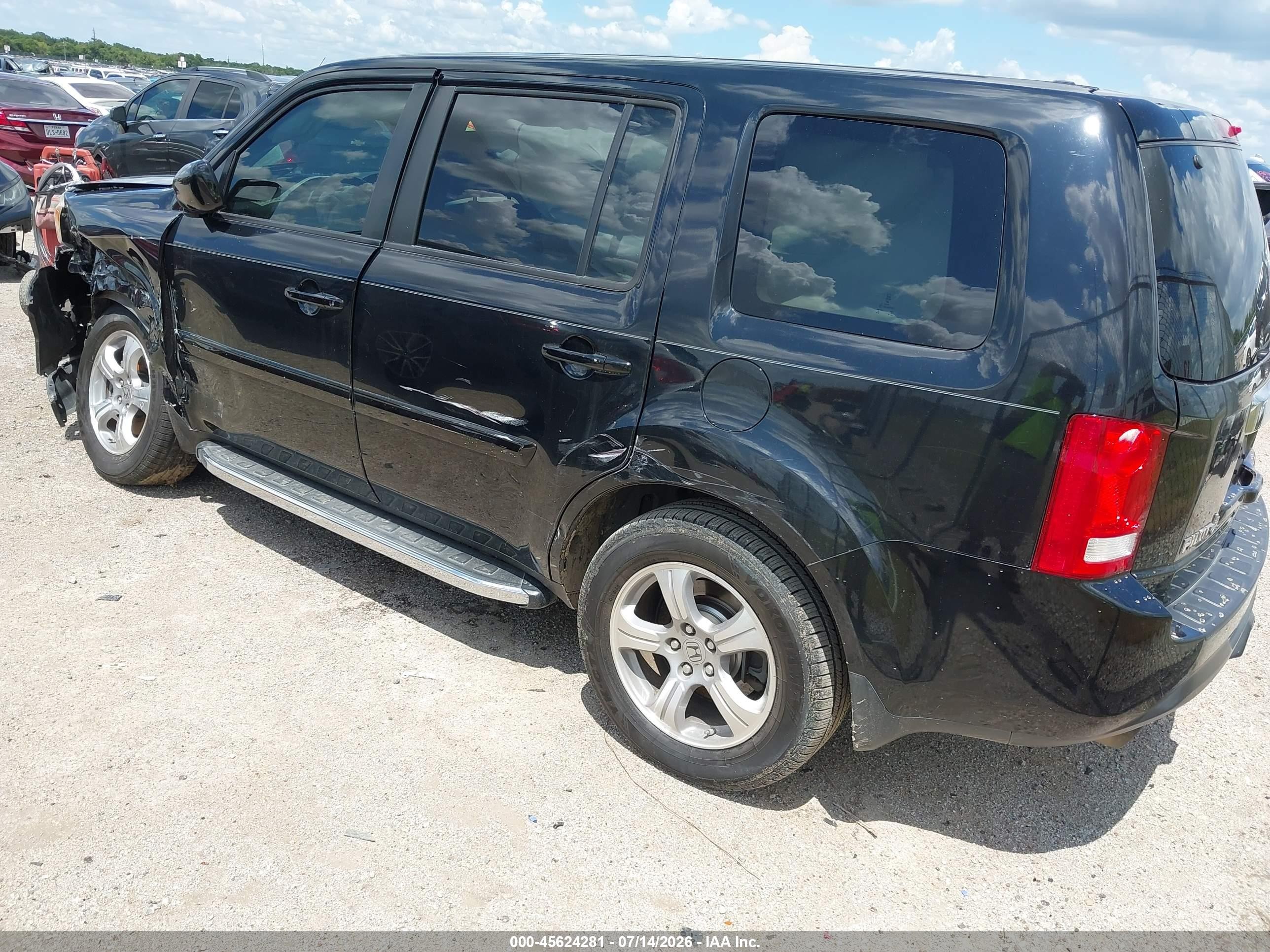 2014 Honda Pilot Ex-l Black vin: 5FNYF3H50EB015240