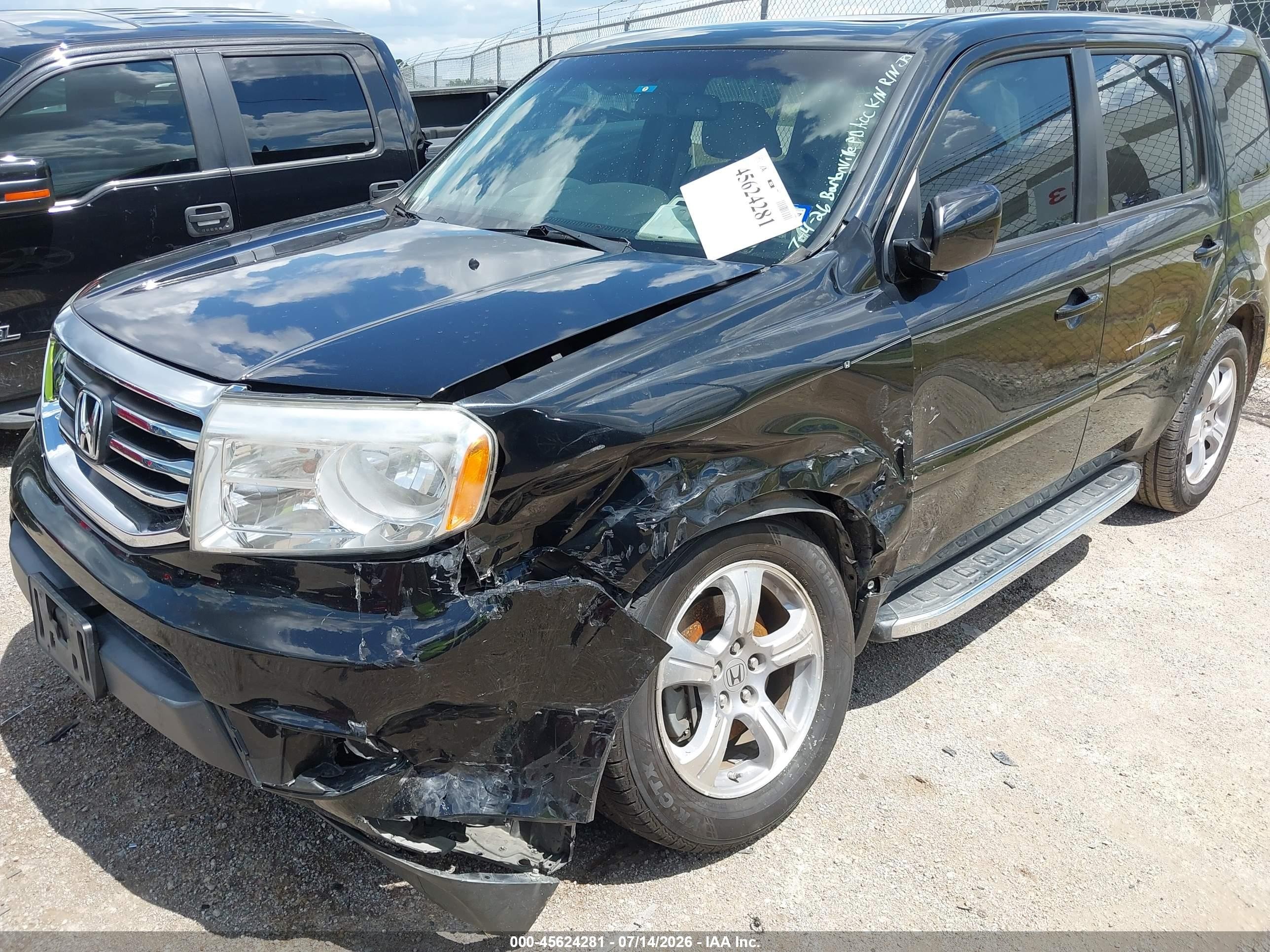 2014 Honda Pilot Ex-l Black vin: 5FNYF3H50EB015240