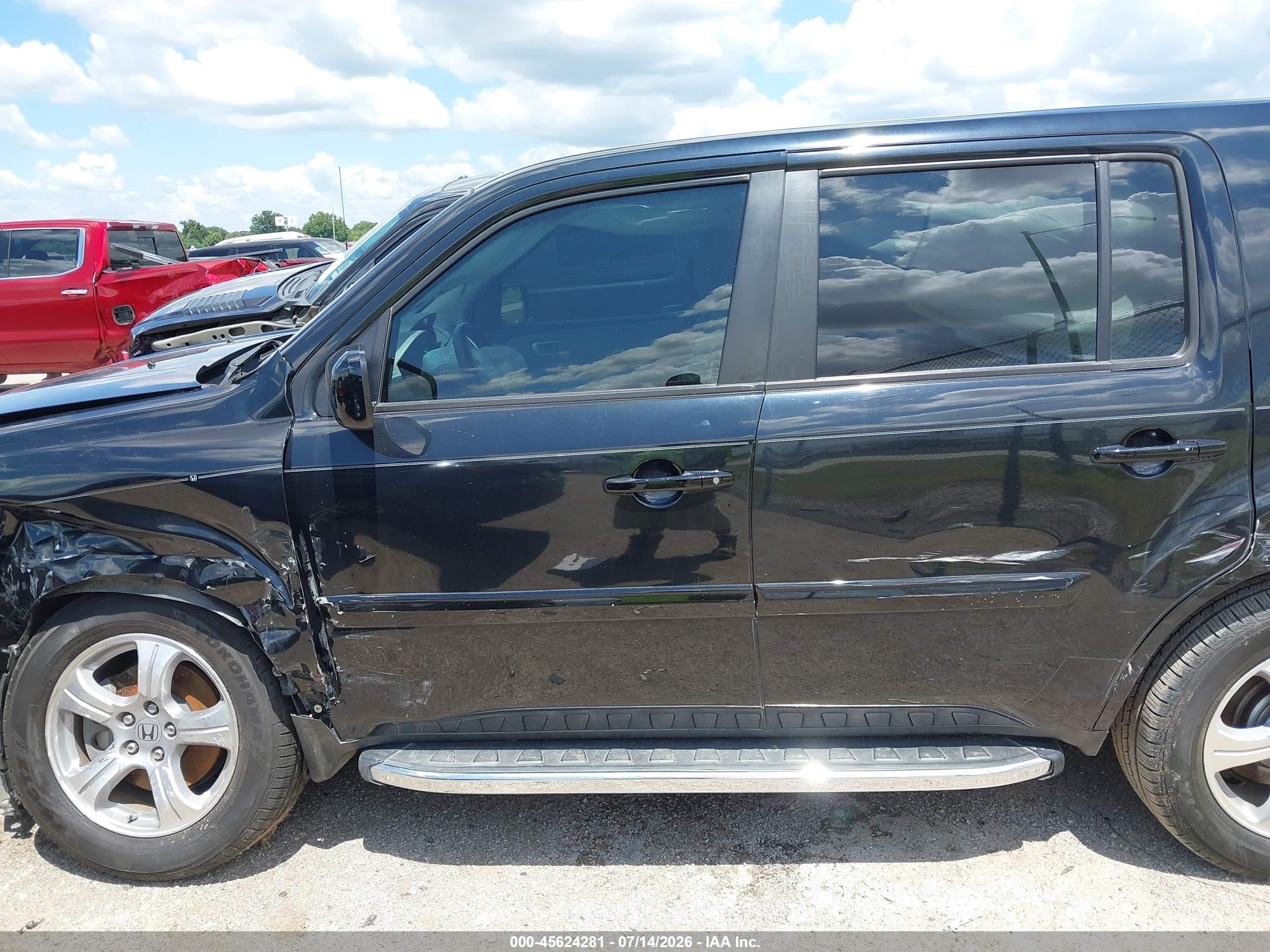 2014 Honda Pilot Ex-l Black vin: 5FNYF3H50EB015240