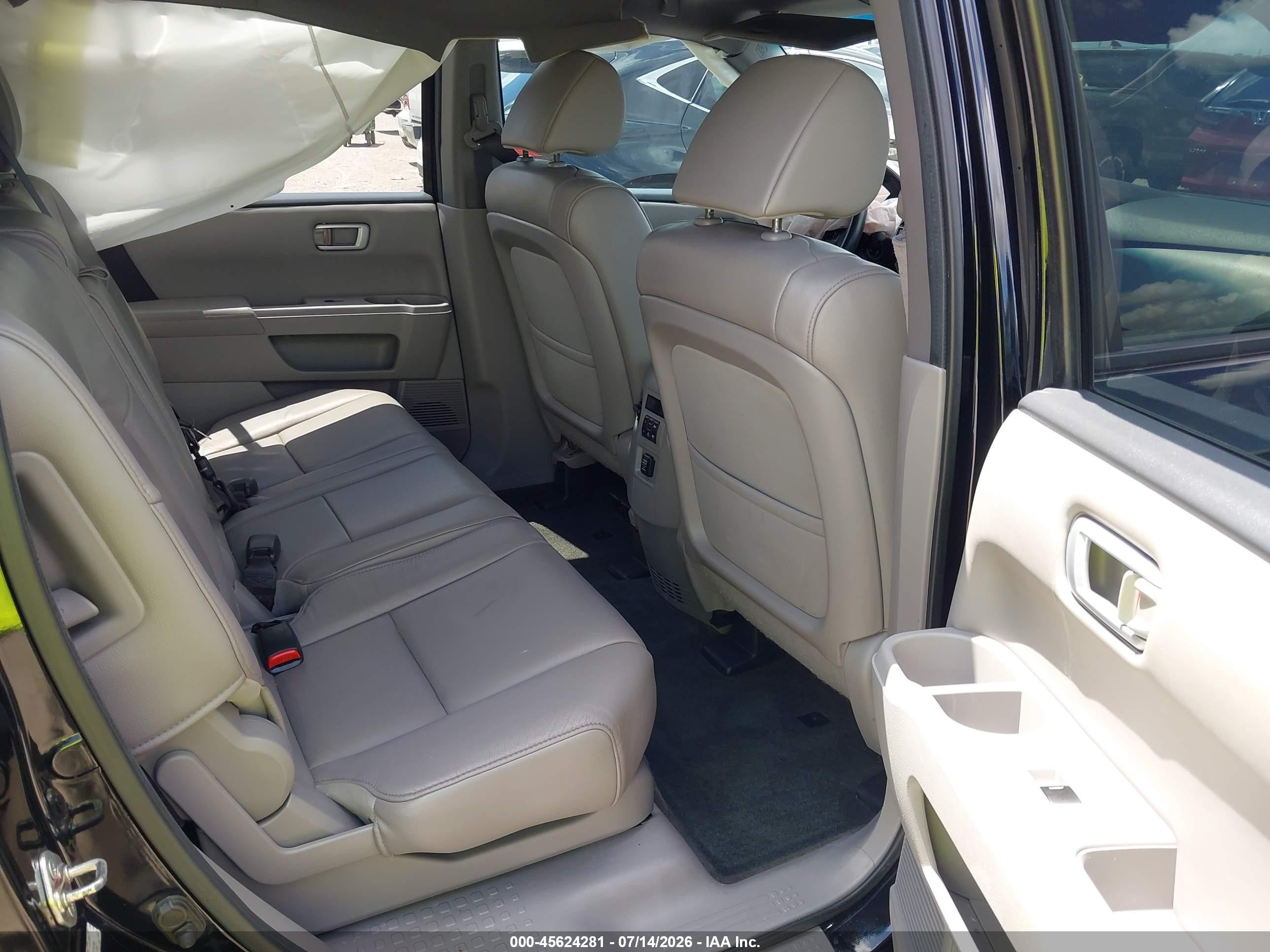 2014 Honda Pilot Ex-l Black vin: 5FNYF3H50EB015240