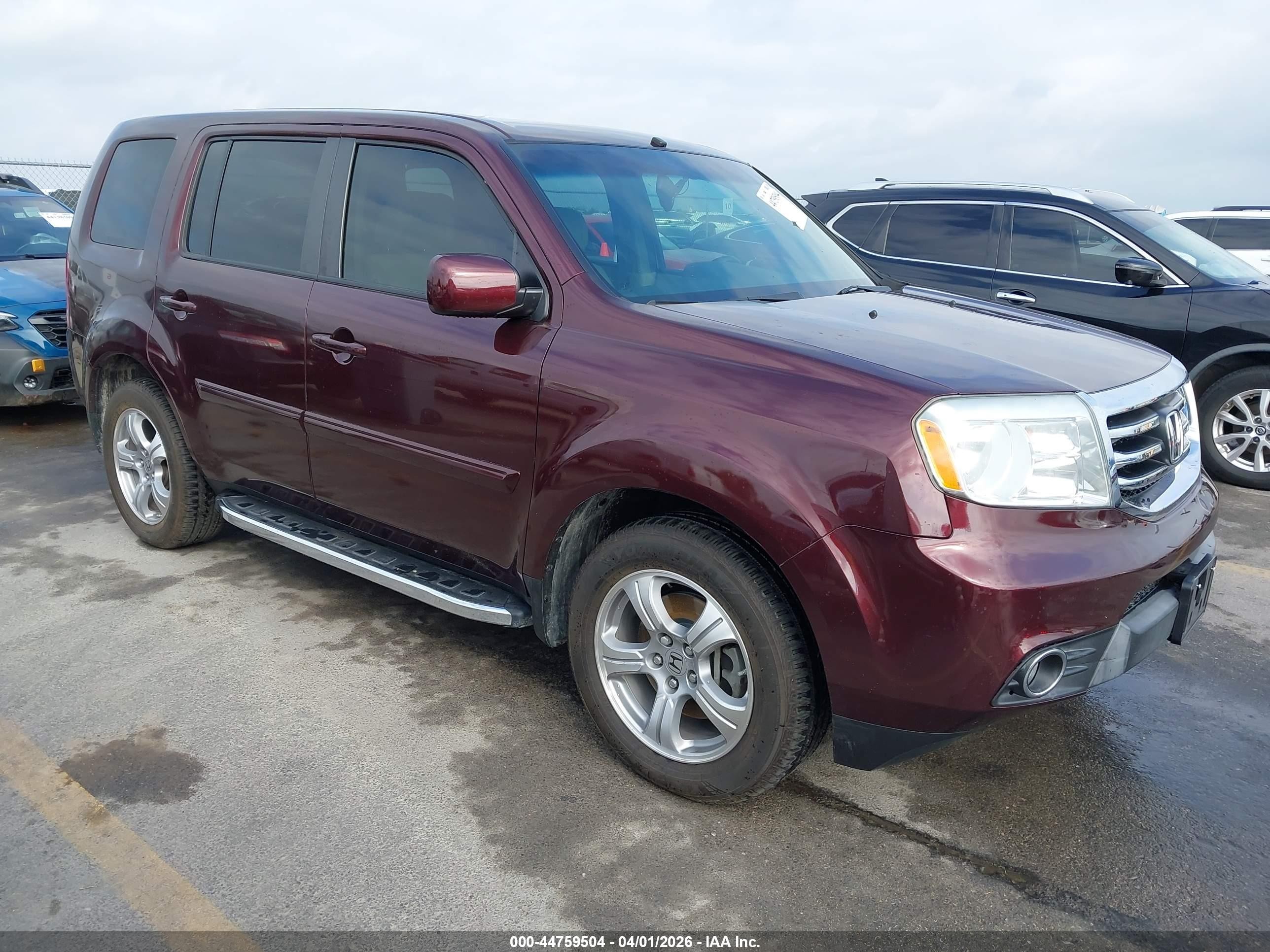 2014 Honda Pilot Ex-l Red vin: 5FNYF3H50EB023113