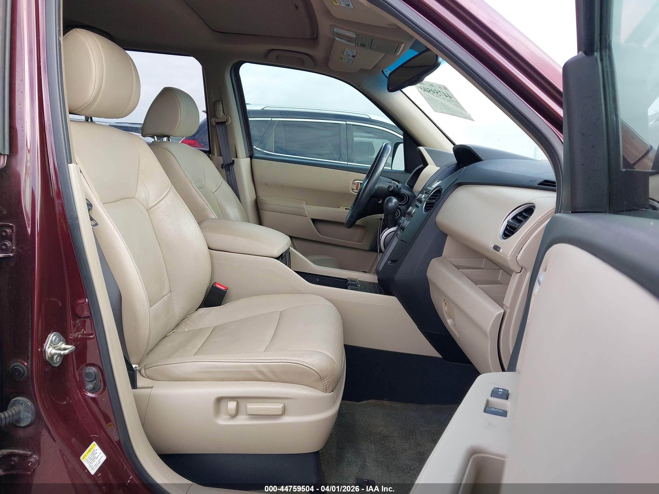 2014 Honda Pilot Ex-l Red vin: 5FNYF3H50EB023113