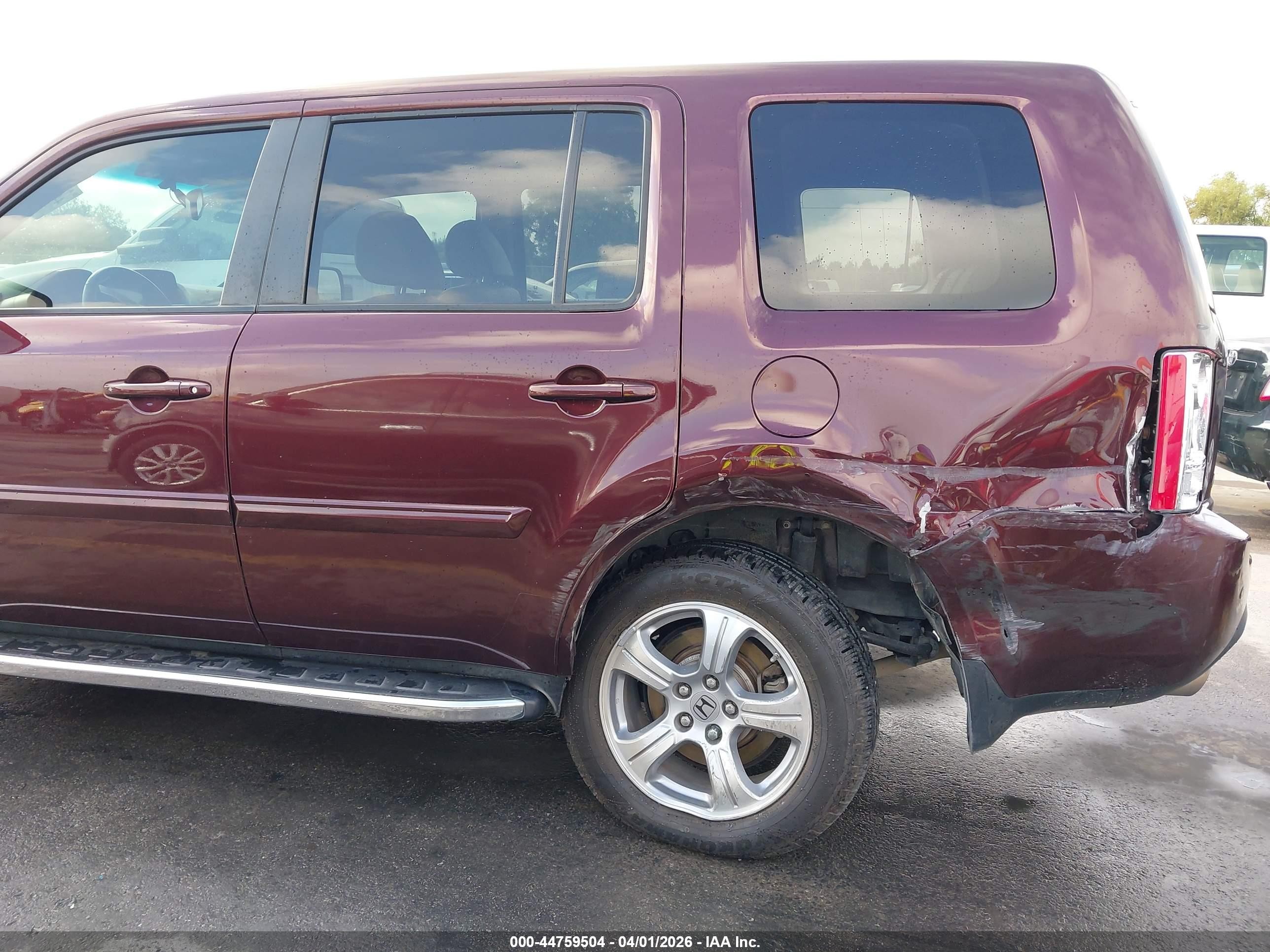 2014 Honda Pilot Ex-l Red vin: 5FNYF3H50EB023113
