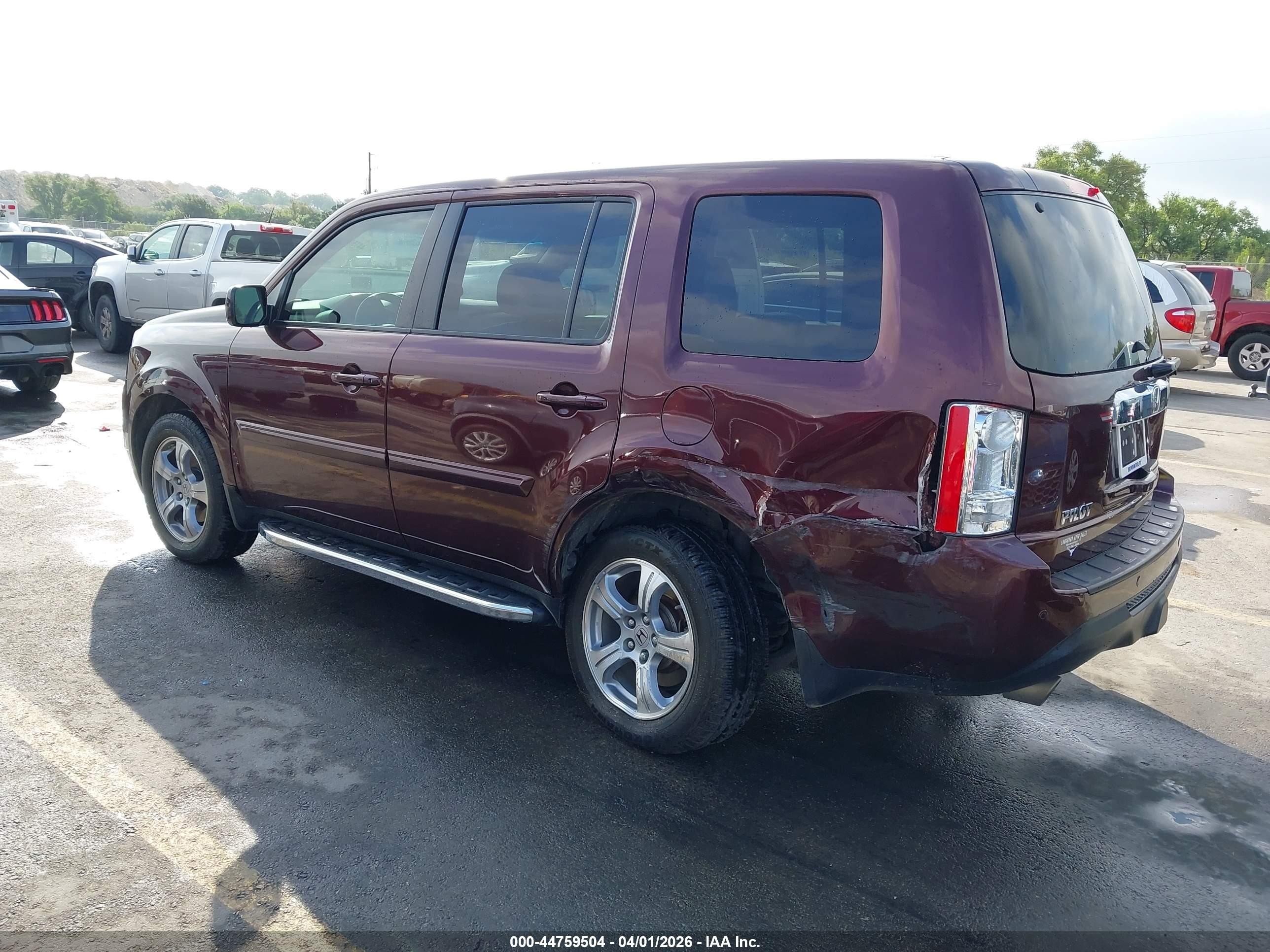 2014 Honda Pilot Ex-l Red vin: 5FNYF3H50EB023113