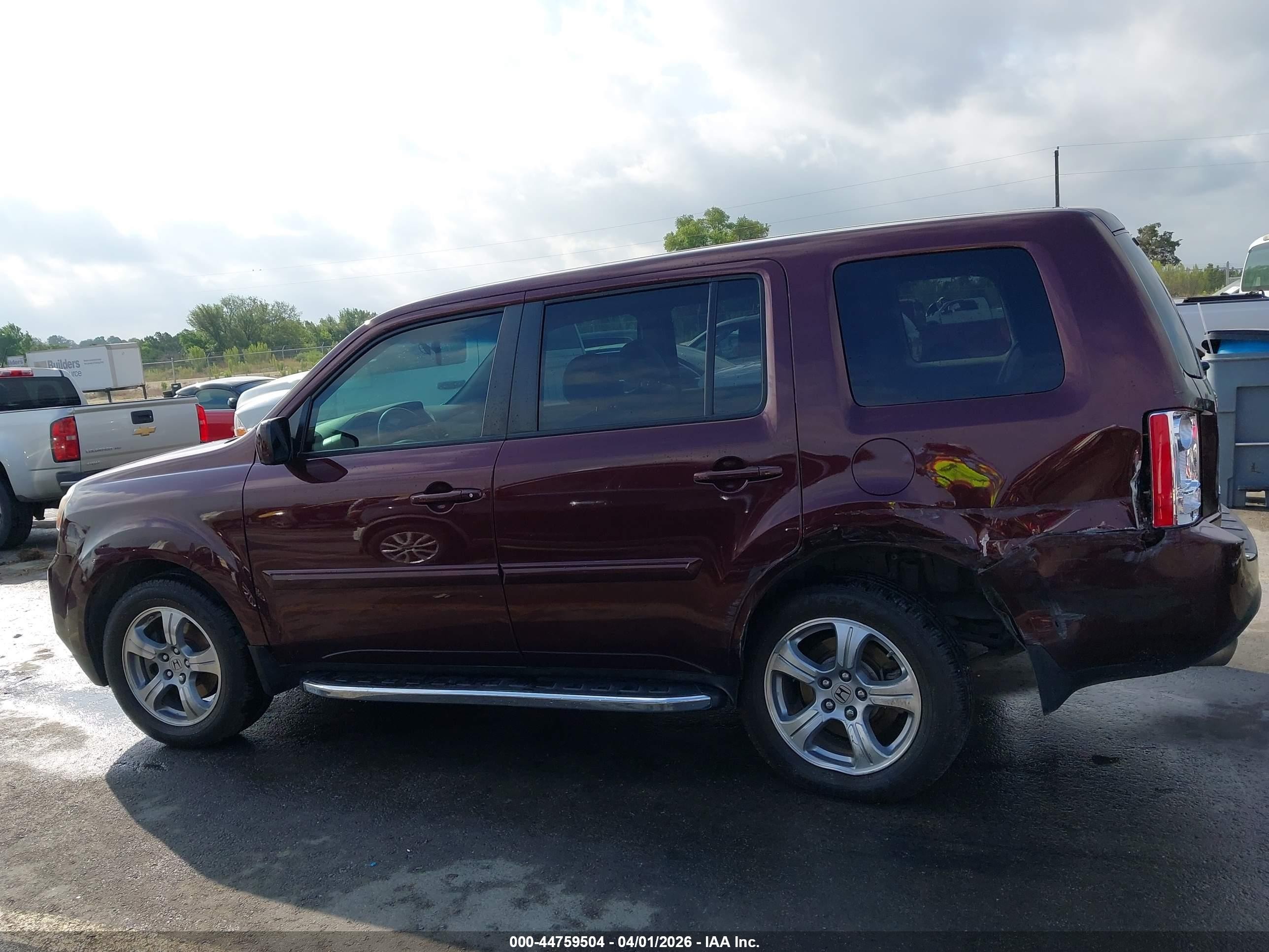 2014 Honda Pilot Ex-l Red vin: 5FNYF3H50EB023113
