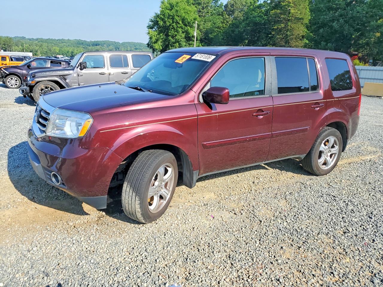 2014 Honda Pilot Exl Burgundy vin: 5FNYF3H50EB023127