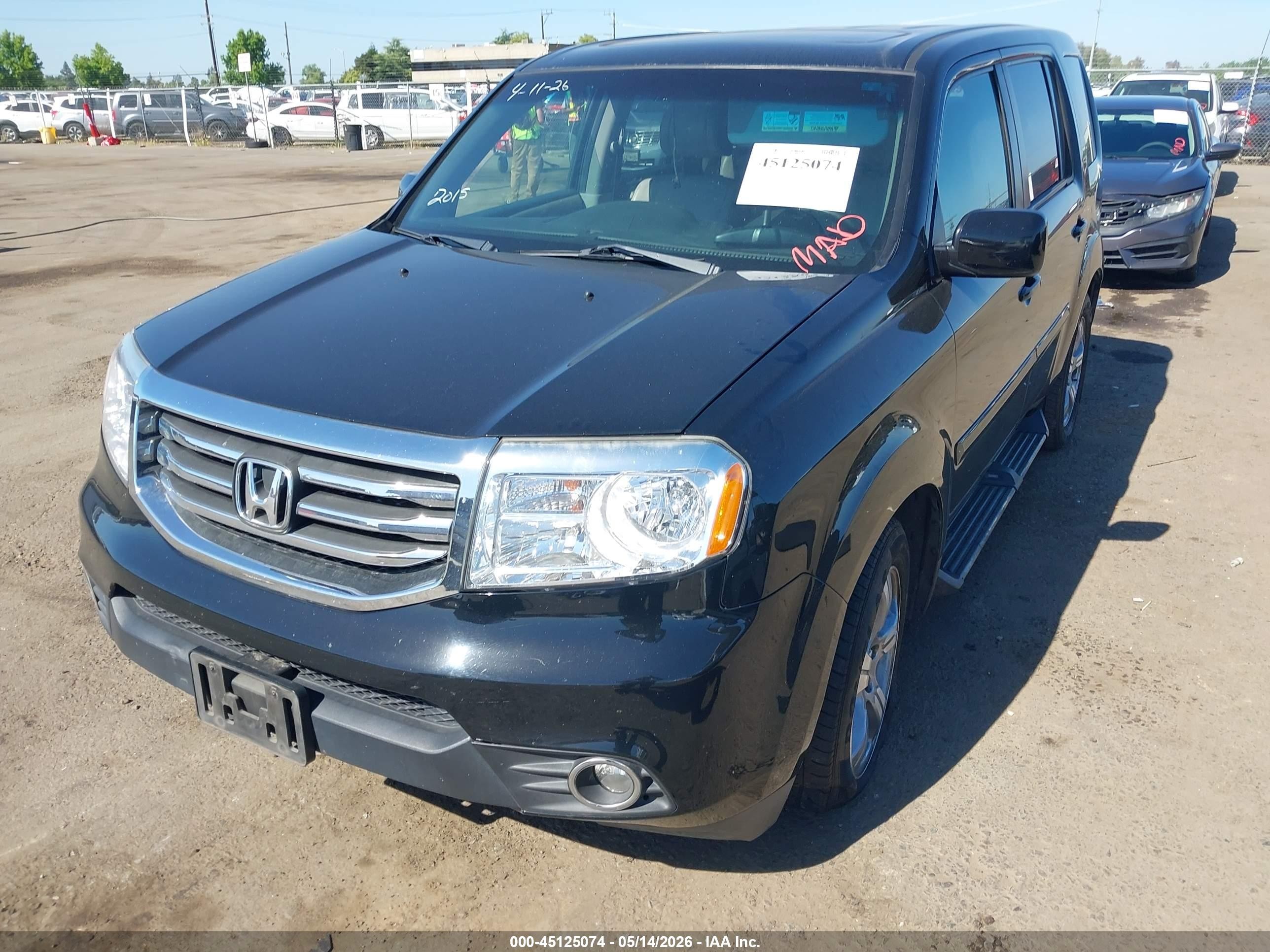 2015 Honda Pilot Ex-l Black vin: 5FNYF3H50FB015806