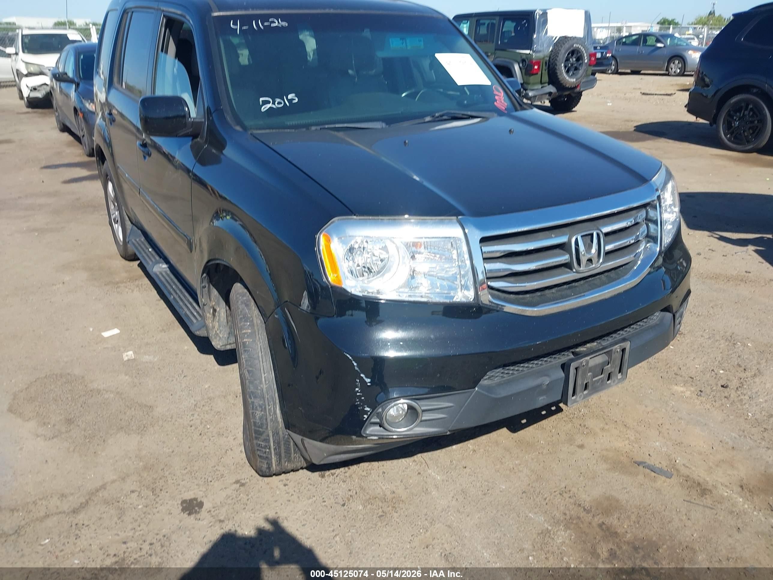 2015 Honda Pilot Ex-l Black vin: 5FNYF3H50FB015806