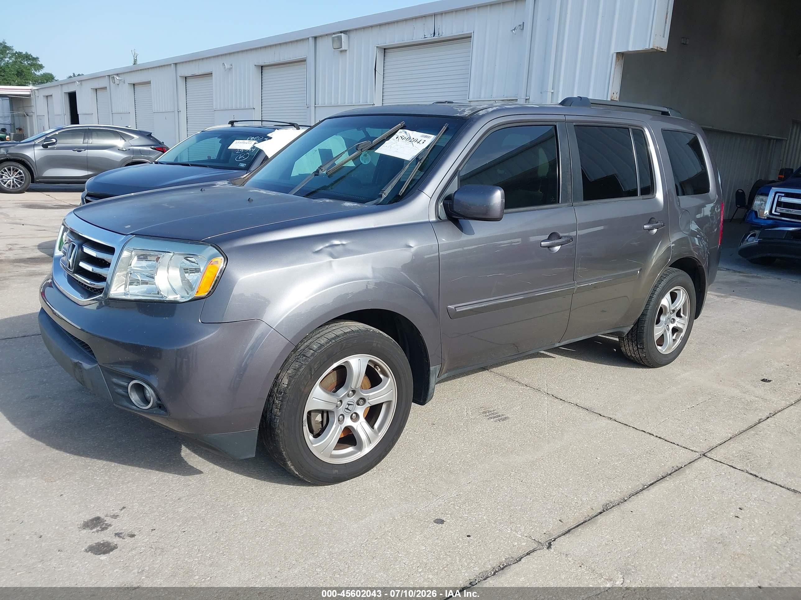 2015 Honda Pilot Ex-l Gray vin: 5FNYF3H50FB021444
