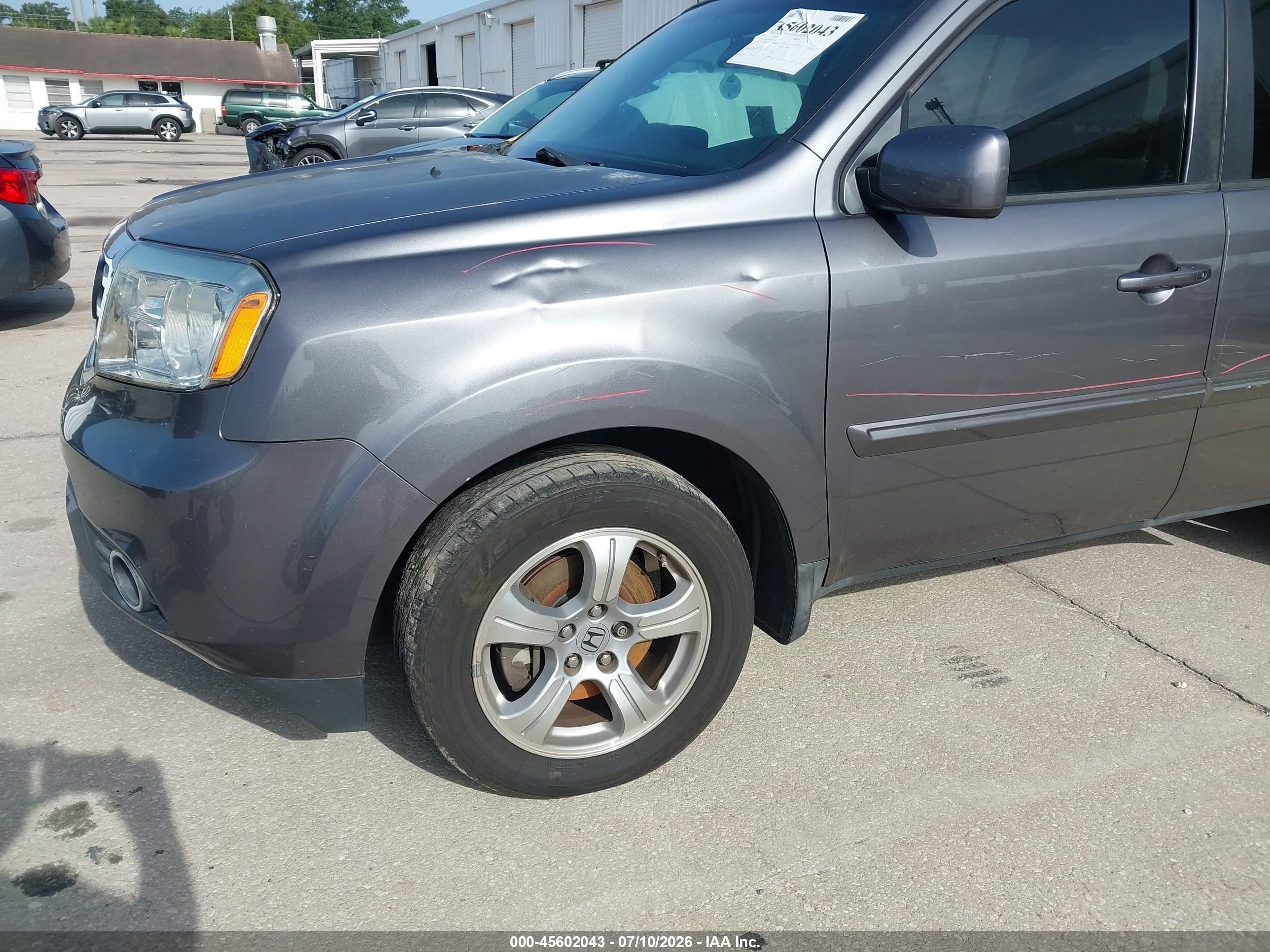 2015 Honda Pilot Ex-l Gray vin: 5FNYF3H50FB021444