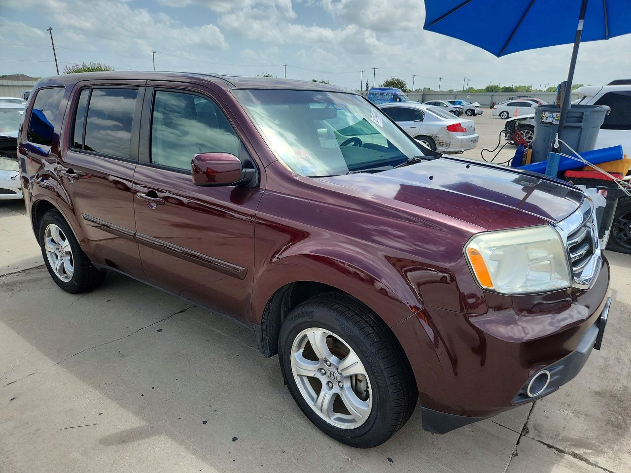 2015 Honda Pilot Exl Burgundy vin: 5FNYF3H50FB022111