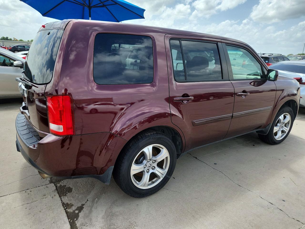 2015 Honda Pilot Exl Burgundy vin: 5FNYF3H50FB022111