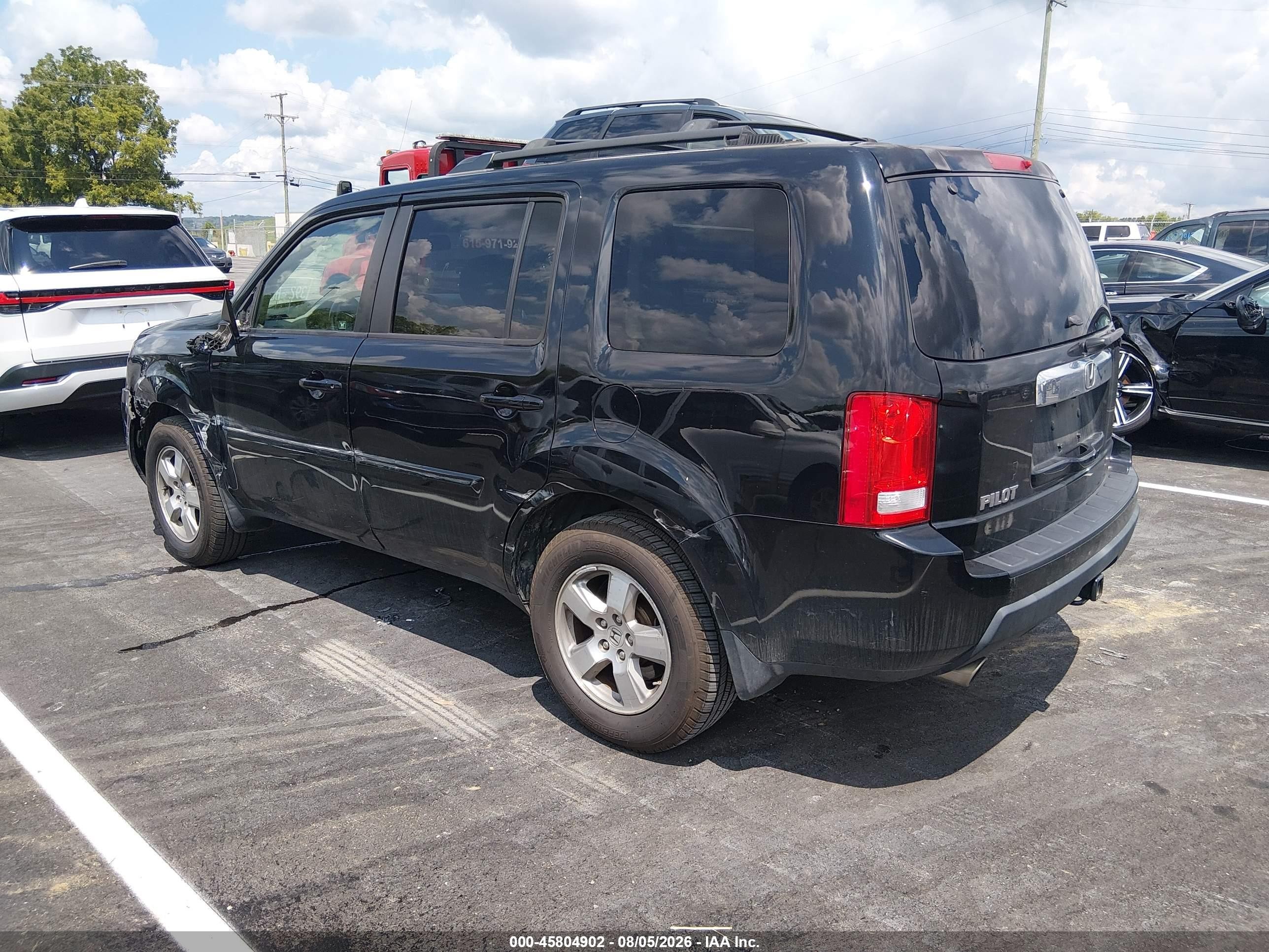 2011 Honda Pilot Ex-l Black vin: 5FNYF3H51BB031586