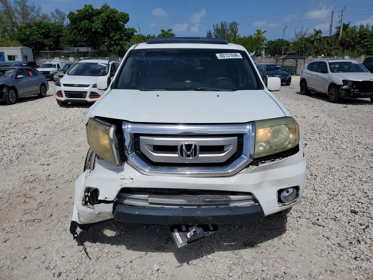2011 Honda Pilot Exl White vin: 5FNYF3H51BB033581