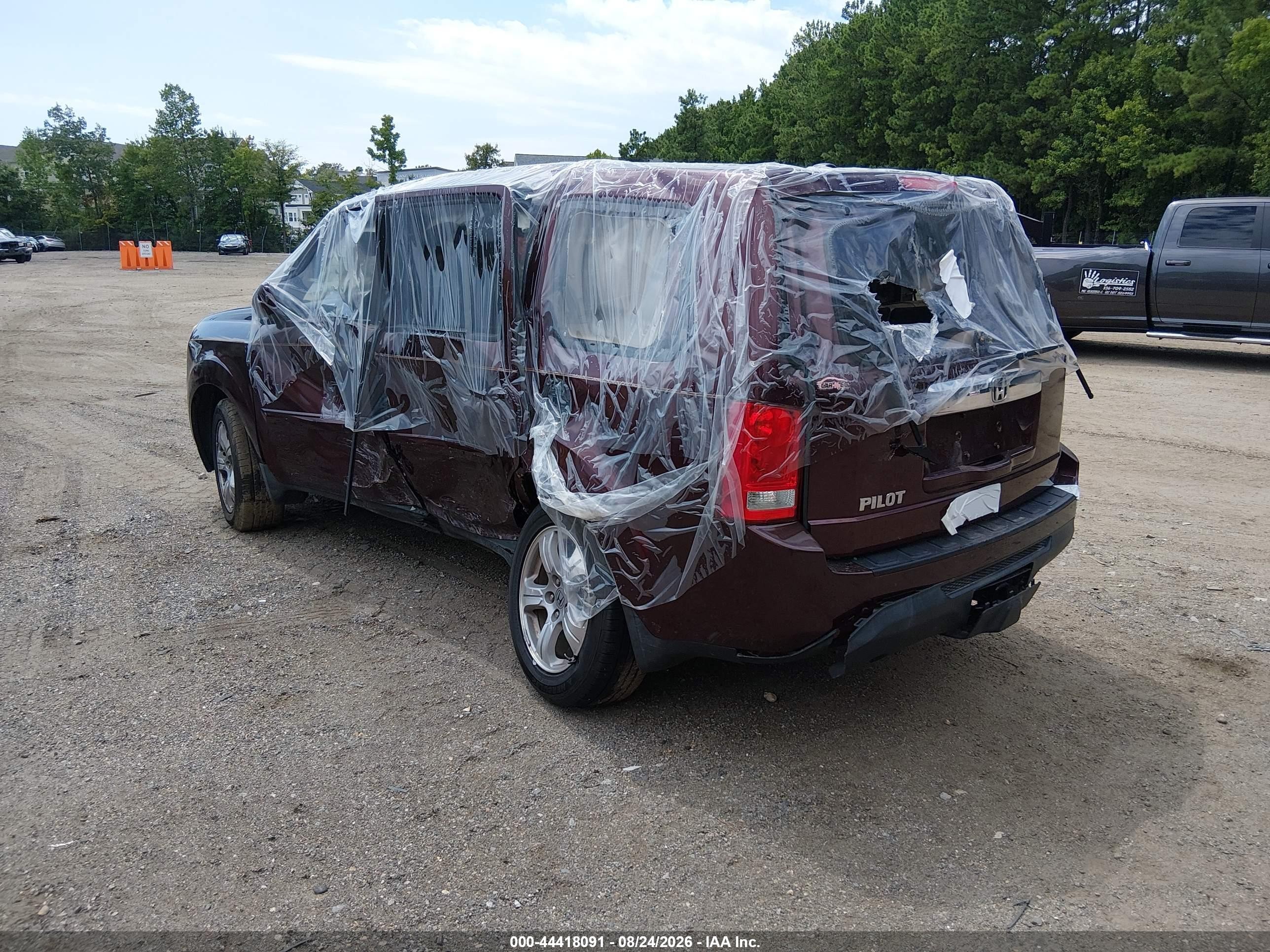 2012 Honda Pilot Ex-l Burgundy vin: 5FNYF3H51CB007984