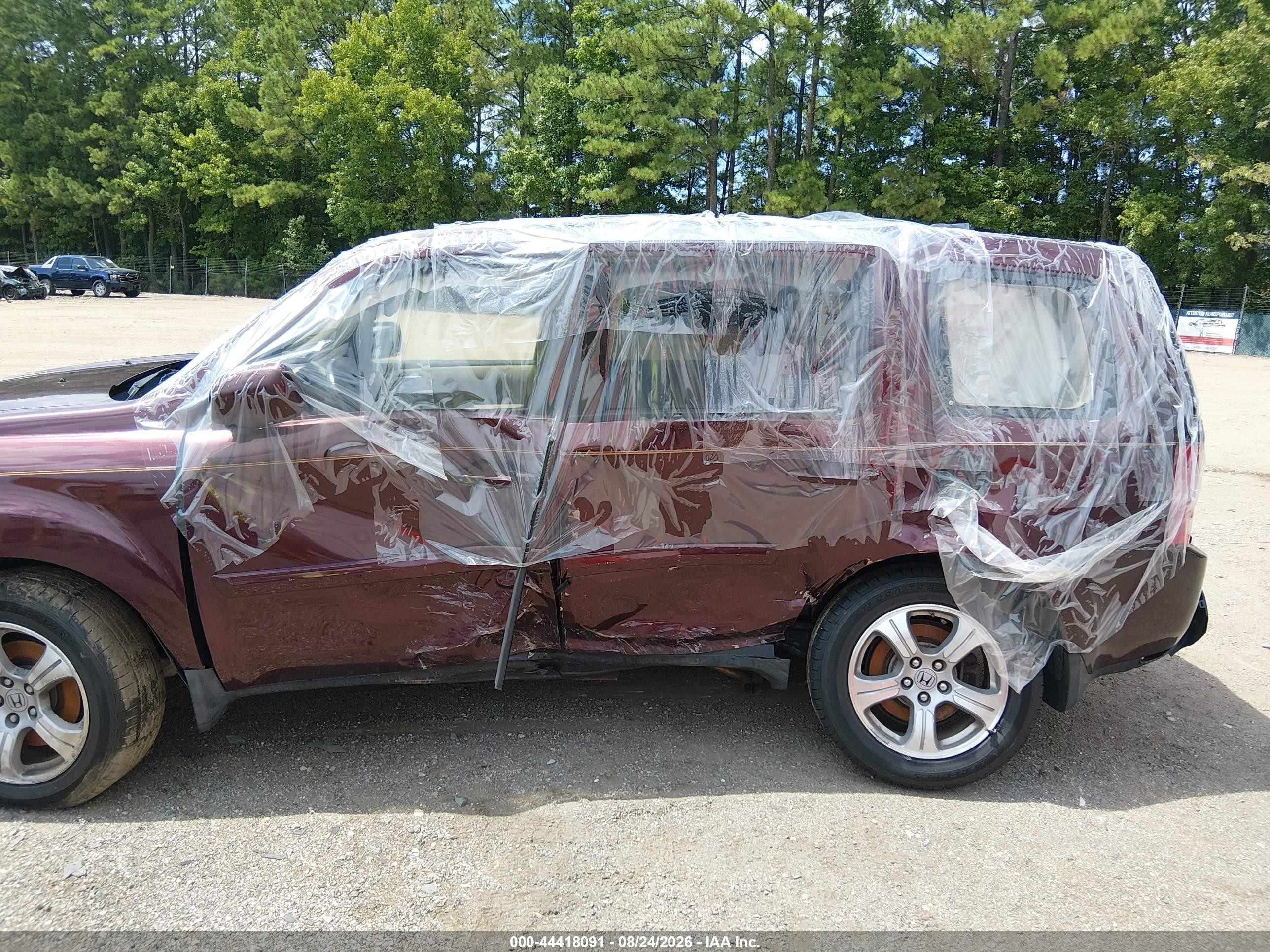 2012 Honda Pilot Ex-l Burgundy vin: 5FNYF3H51CB007984